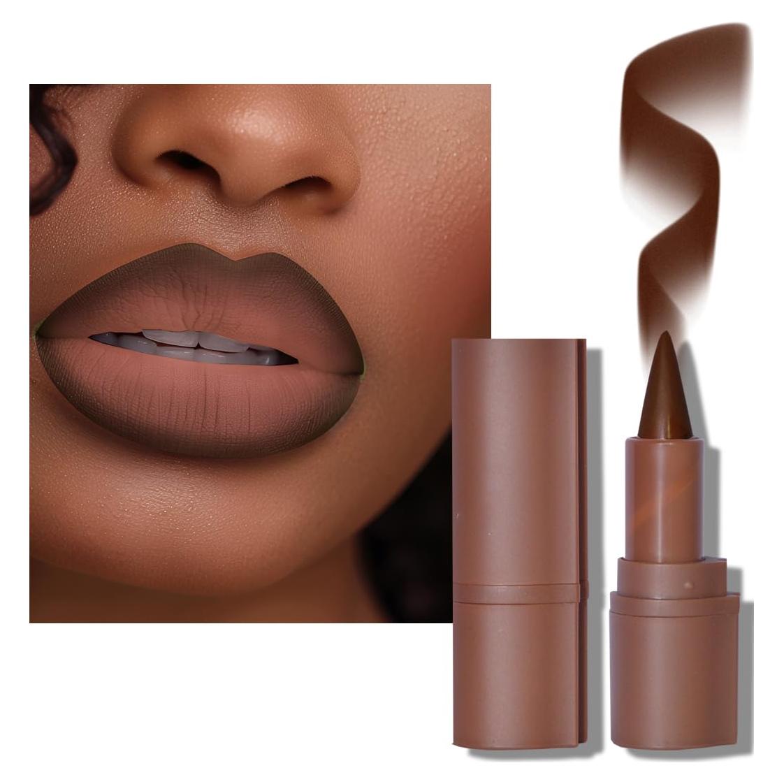 Set Lápiz Labial y Delineador 2 en 1 BAISEN DIARY - Grano de Café