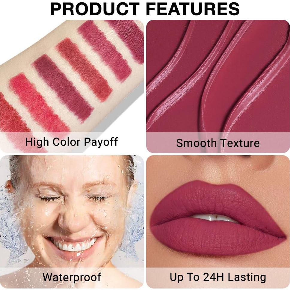 Delineador de Labios Retráctil FeiCuiYun 07#Ciruela Mate