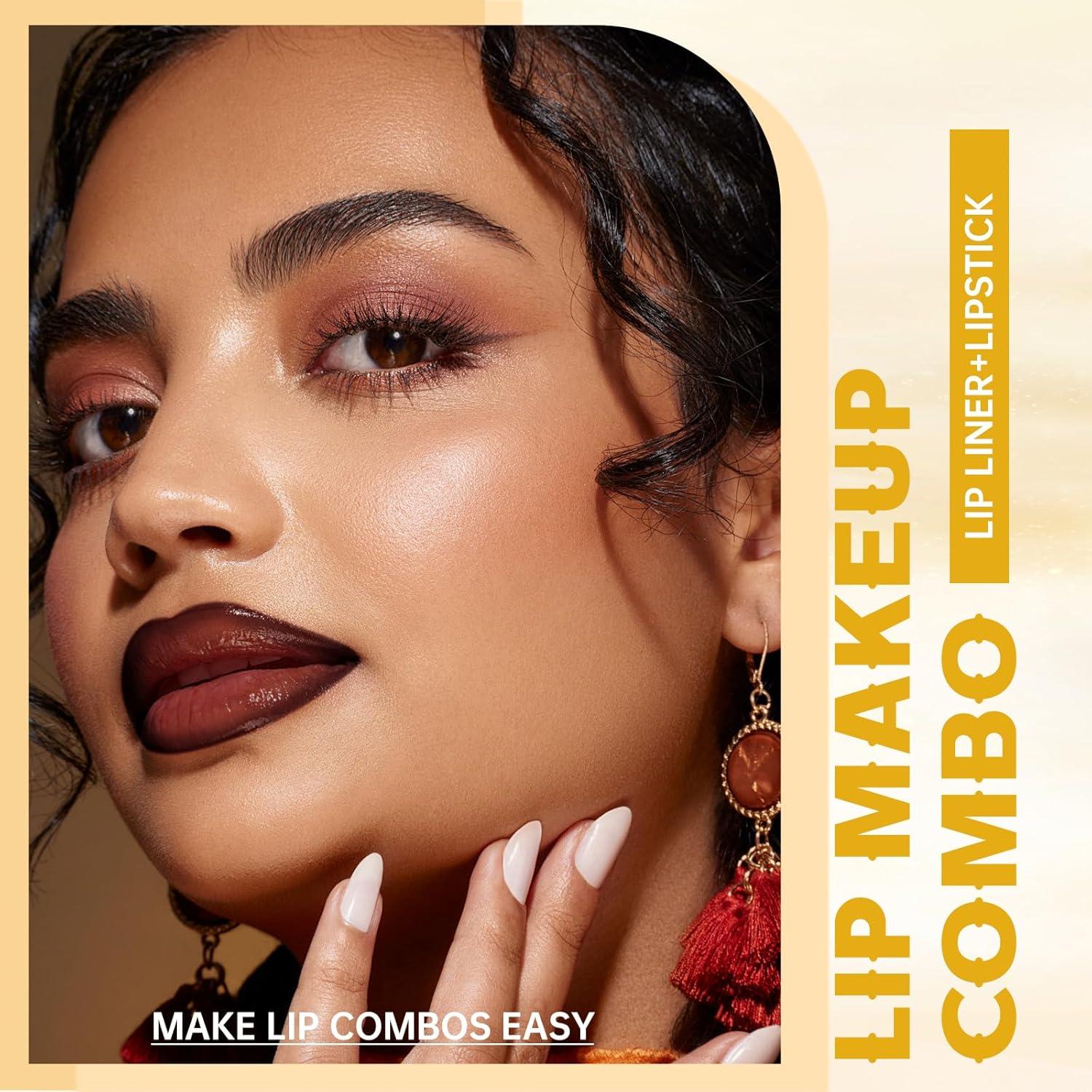 Juego de Labios Nude Marrón - Lápiz y Brillo Labial