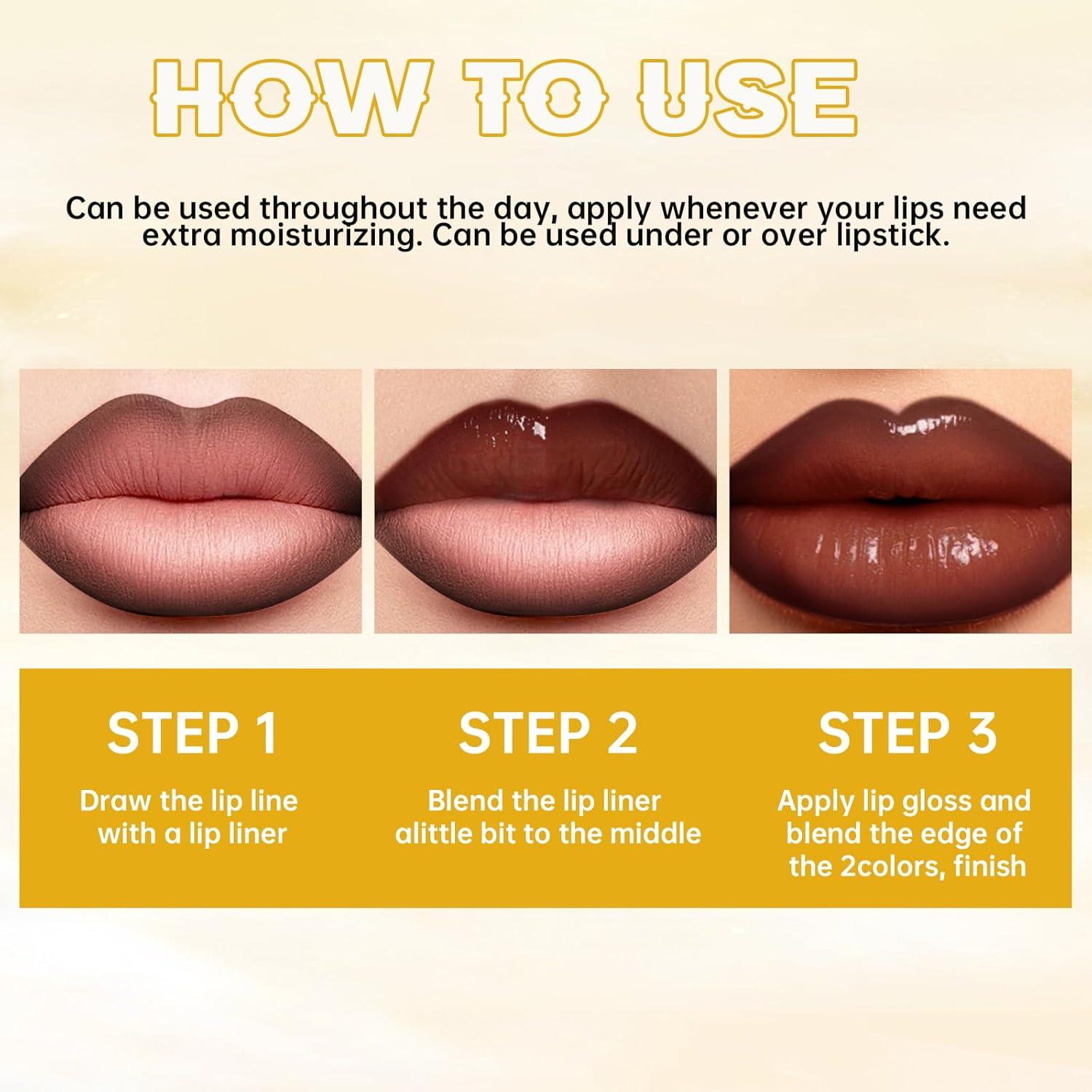 Juego de Labios Nude Marrón - Lápiz y Brillo Labial