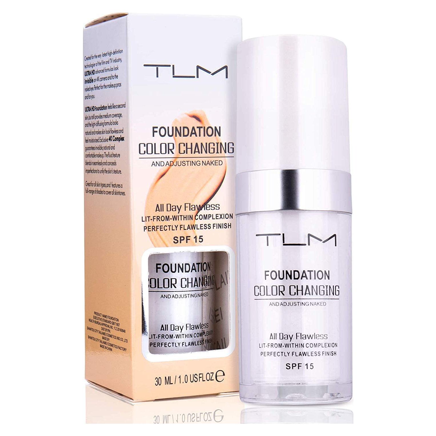 Base de Maquillaje Líquido KOSIMI 30ml Cambiante de Color SPF 15