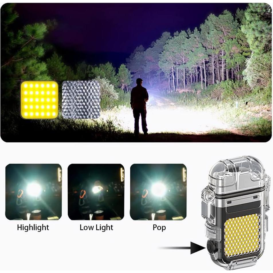 Encendedor Eléctrico Recargable COZYLIFE con Linterna LED Negro