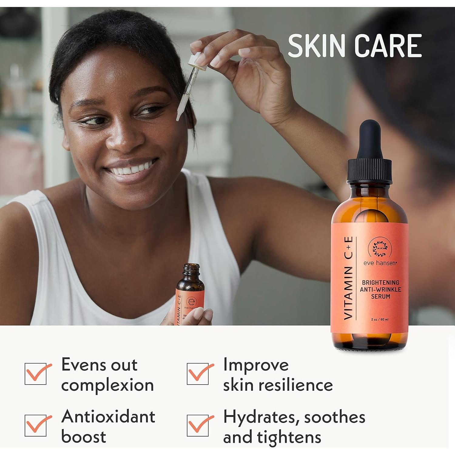 Suero Facial de Vitamina C Eve Hansen 30 ml - Hidratante con Ácido Hialurónico y Aloe Vera