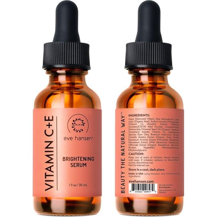 Suero Facial de Vitamina C Eve Hansen 30 ml - Hidratante con Ácido Hialurónico y Aloe Vera
