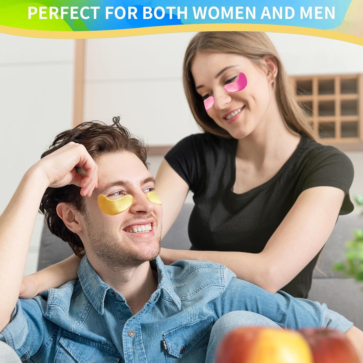 Parche para Ojos Qyiywim 30 Pares Oro 24K Ácido Hialurónico