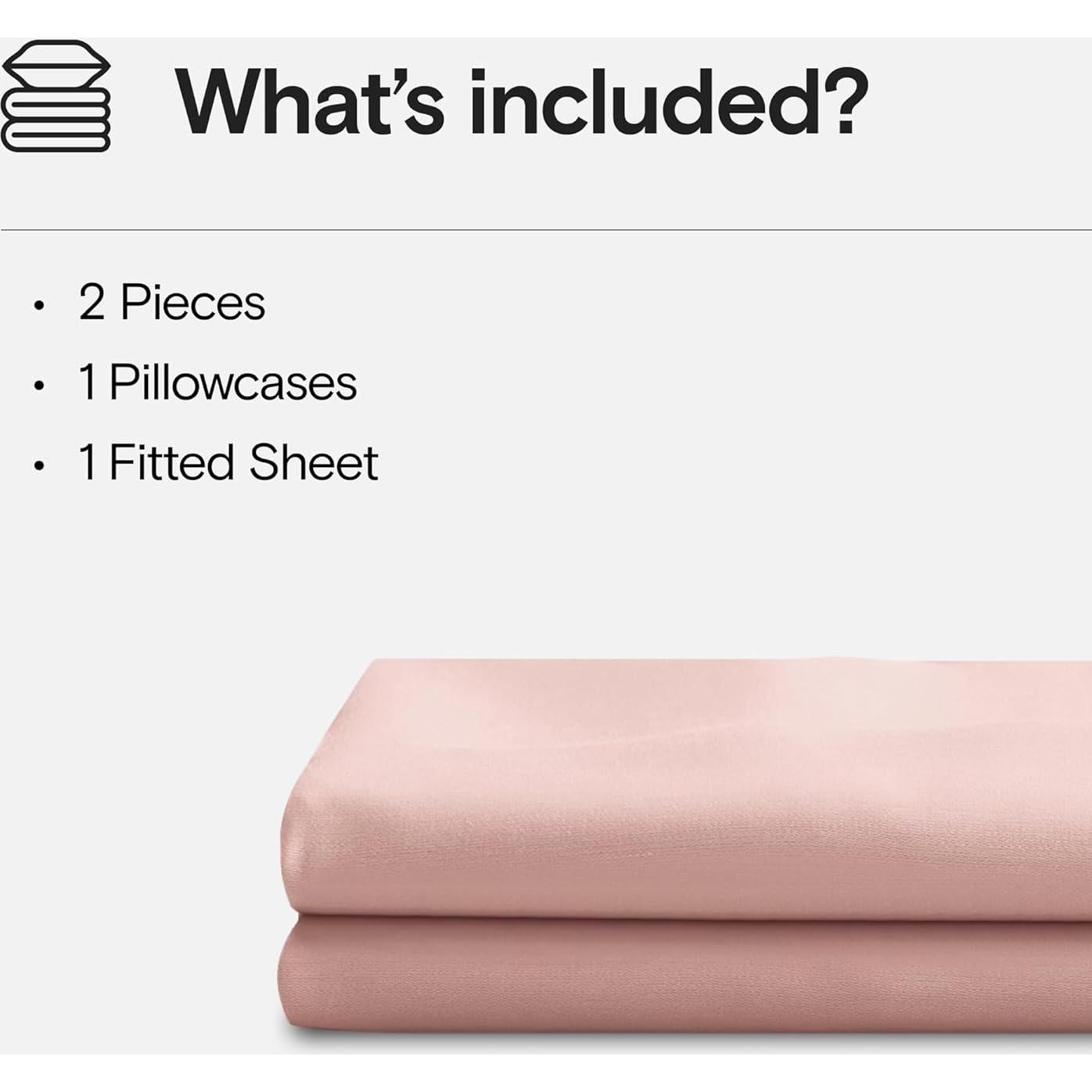 Juego de Sábanas DOZ Rosa Individual 100% Viscosa Orgánica