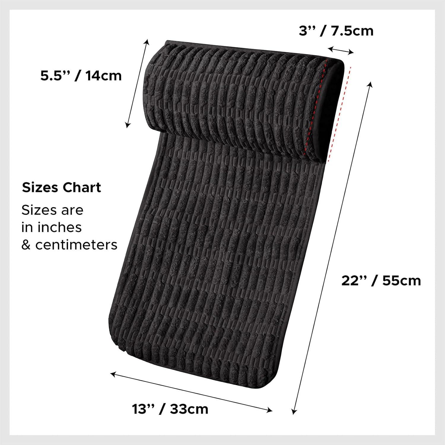 Cojín de Reposacabezas WdFour Espuma Viscoelástica Negro 33x14 cm