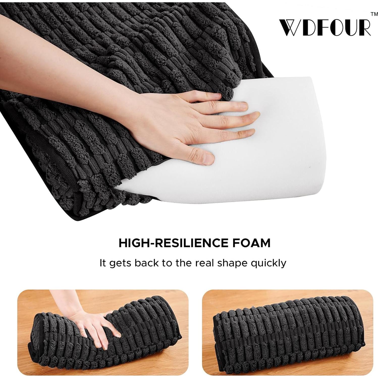 Cojín de Reposacabezas WdFour Espuma Viscoelástica Negro 33x14 cm