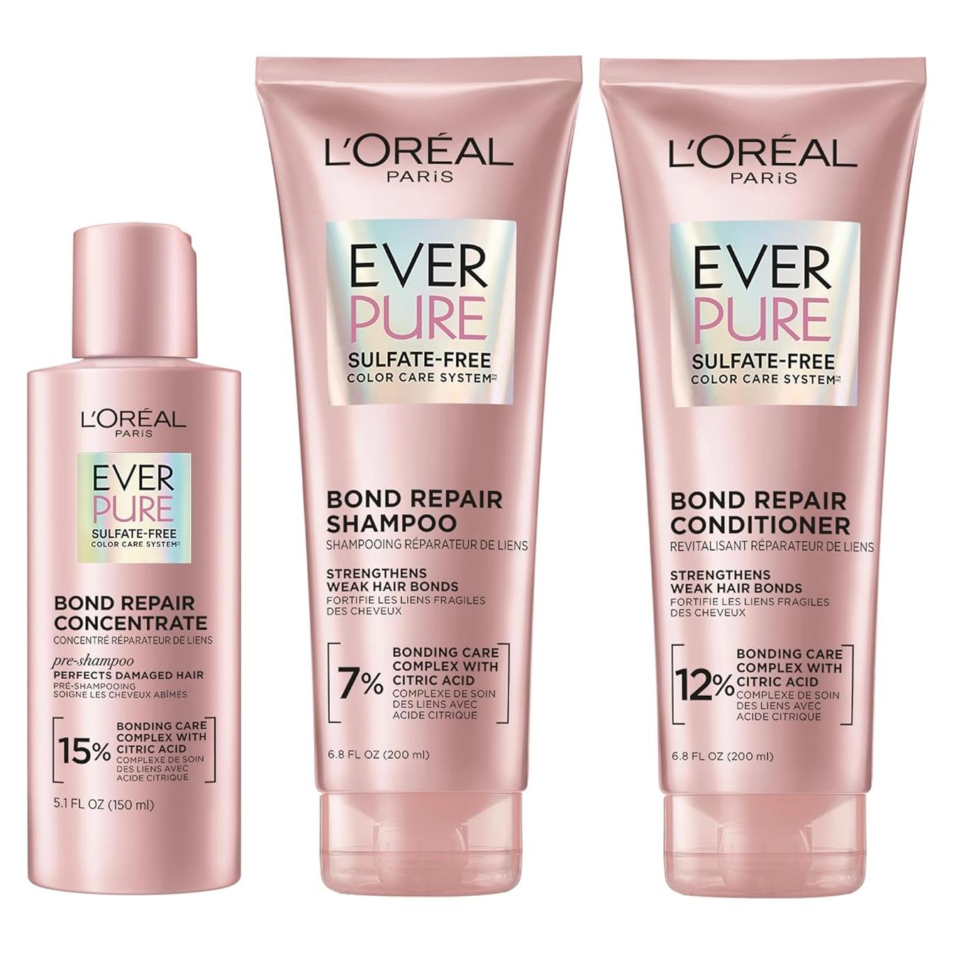 Champú y Acondicionador L'Oreal Paris Bond Repair 200ml x3