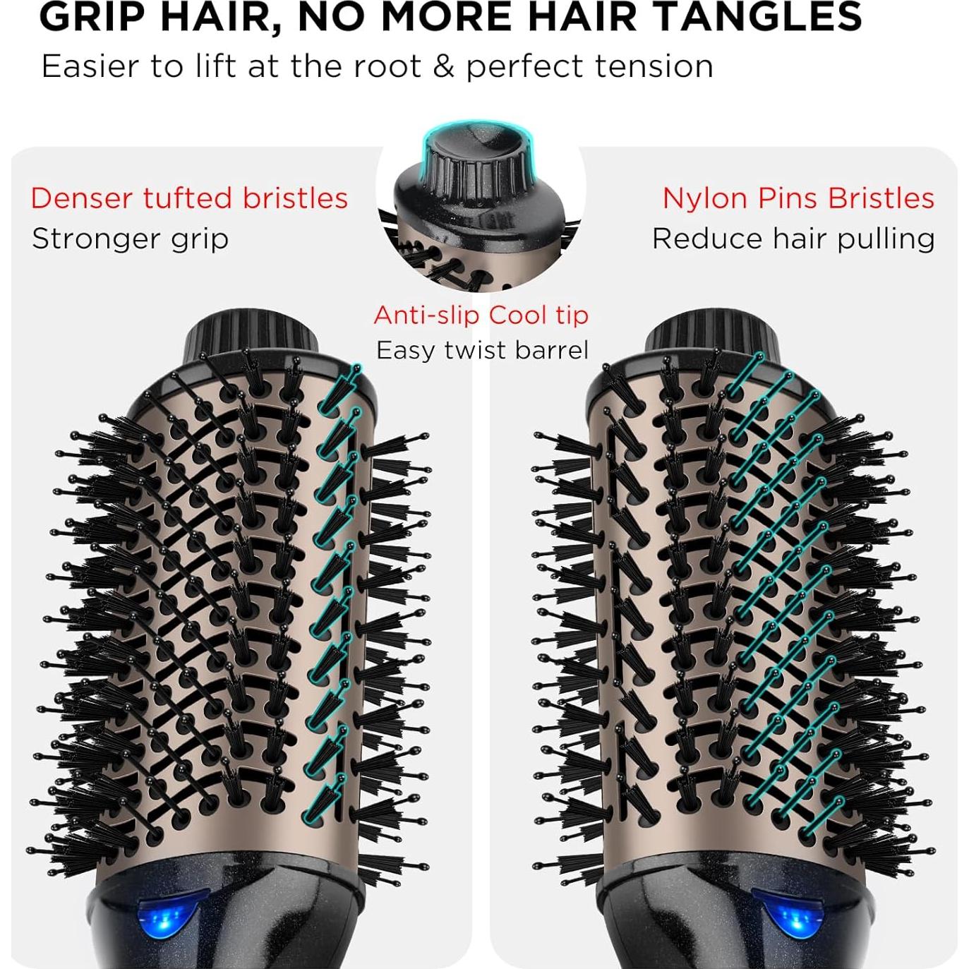 Secador y Cepillo Volumizador Aima Beauty 4 en 1 Negro 1100W