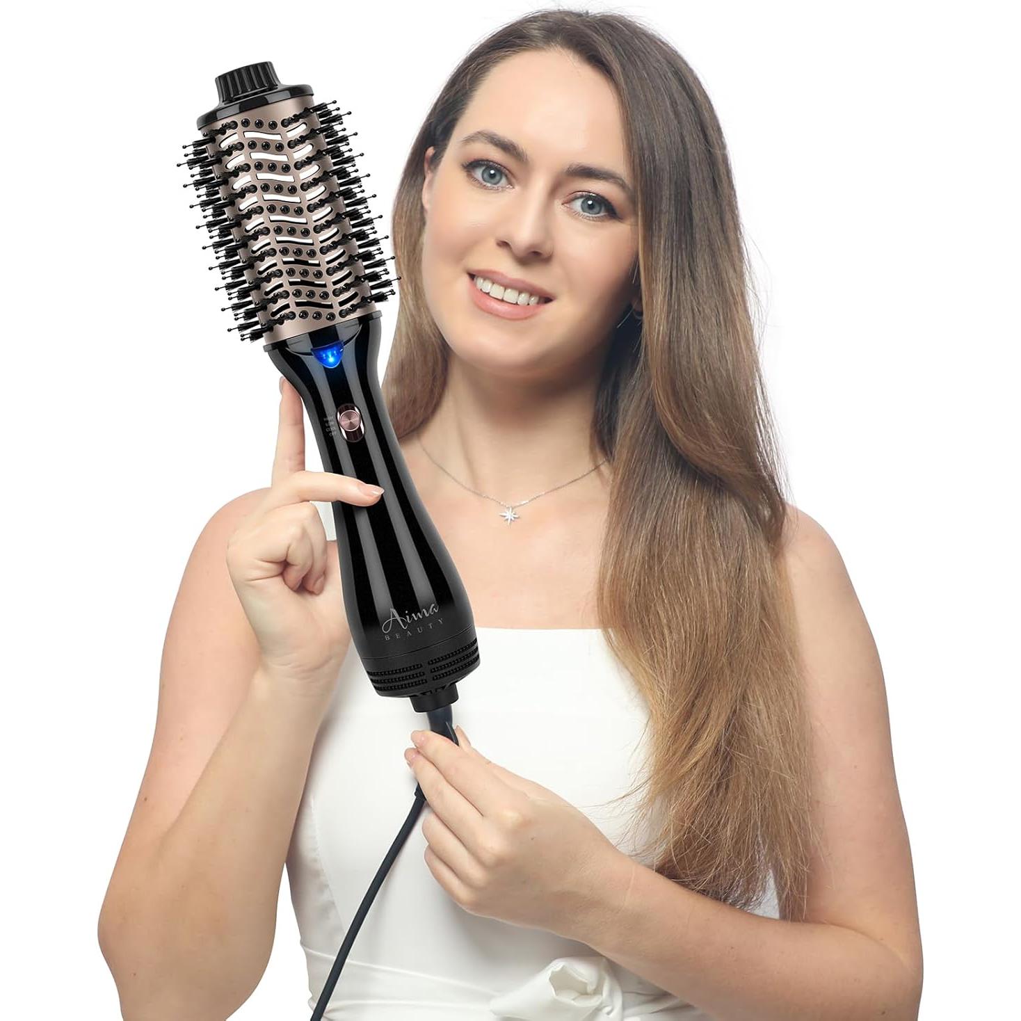 Secador y Cepillo Volumizador Aima Beauty 4 en 1 Negro 1100W