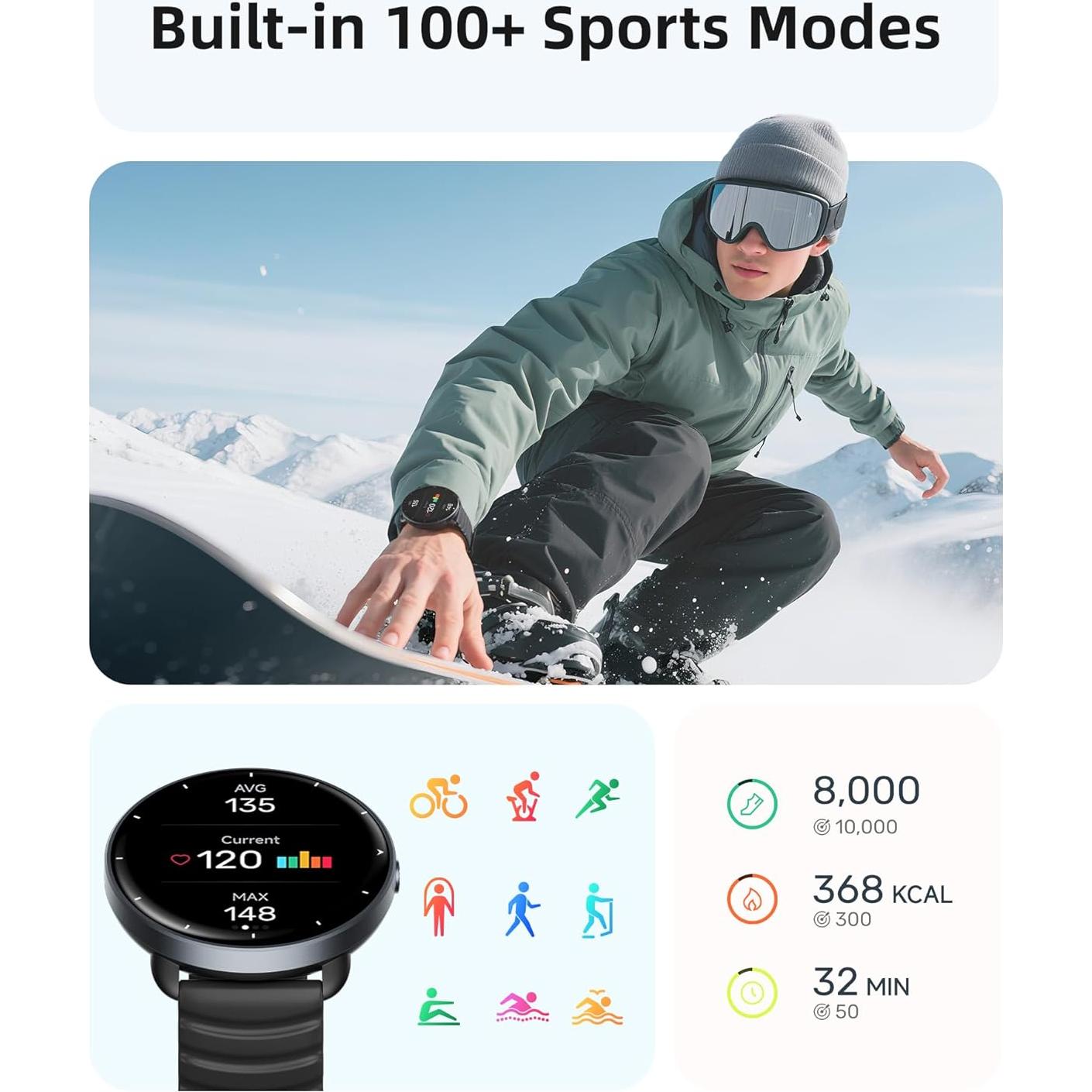 Reloj Inteligente Parsonver FitNova R1 5ATM Negro GPS AMOLED