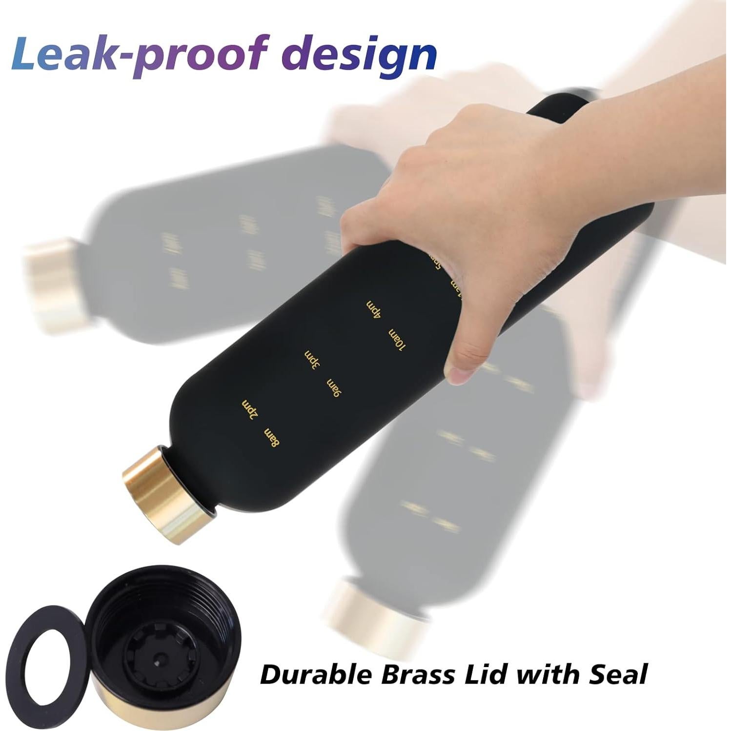 Botella de Agua Reutilizable ZAKVOP 32oz con Marcador de Tiempo