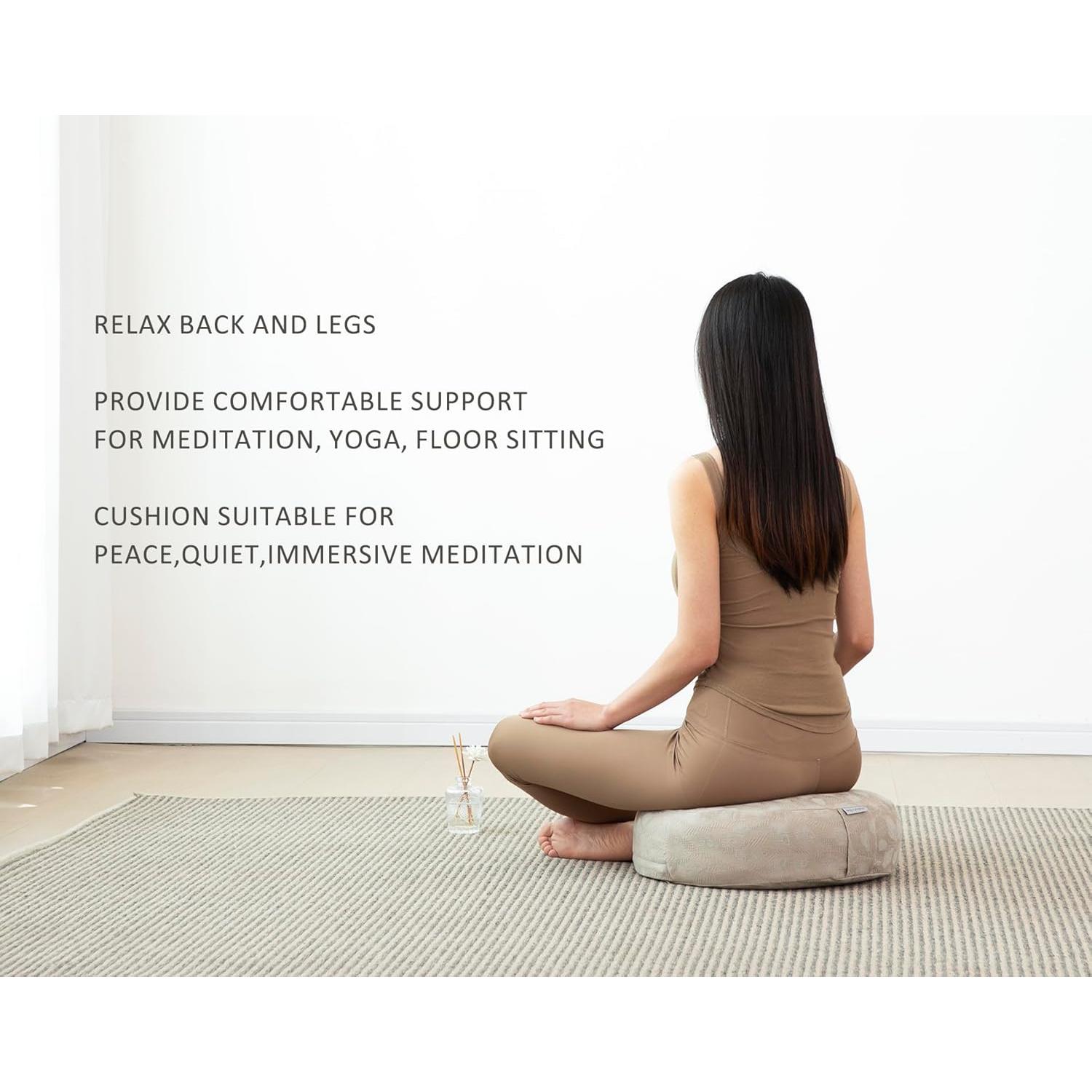 Cojín de Meditación Halotribe 40.6cm Relleno de Trigo Sarraceno