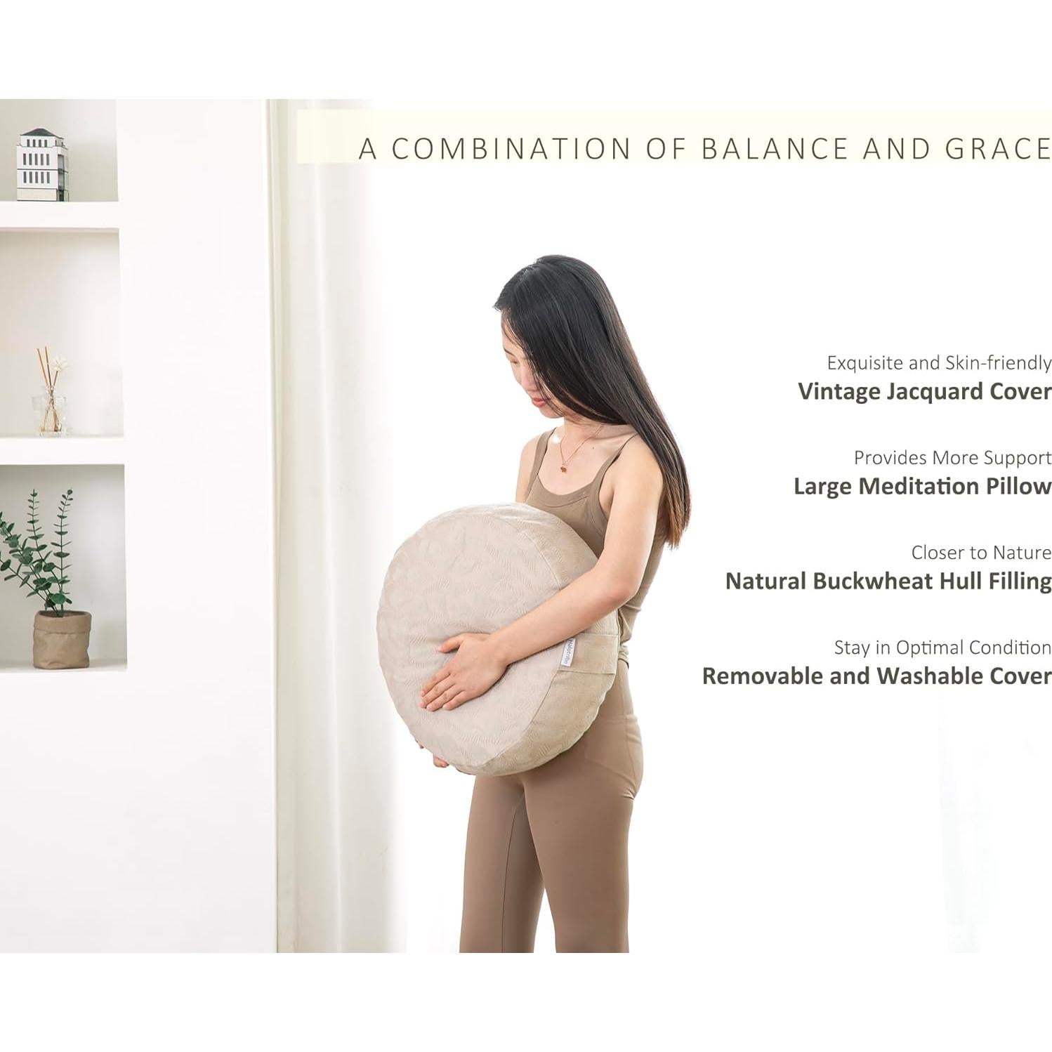 Cojín de Meditación Halotribe 40.6cm Relleno de Trigo Sarraceno