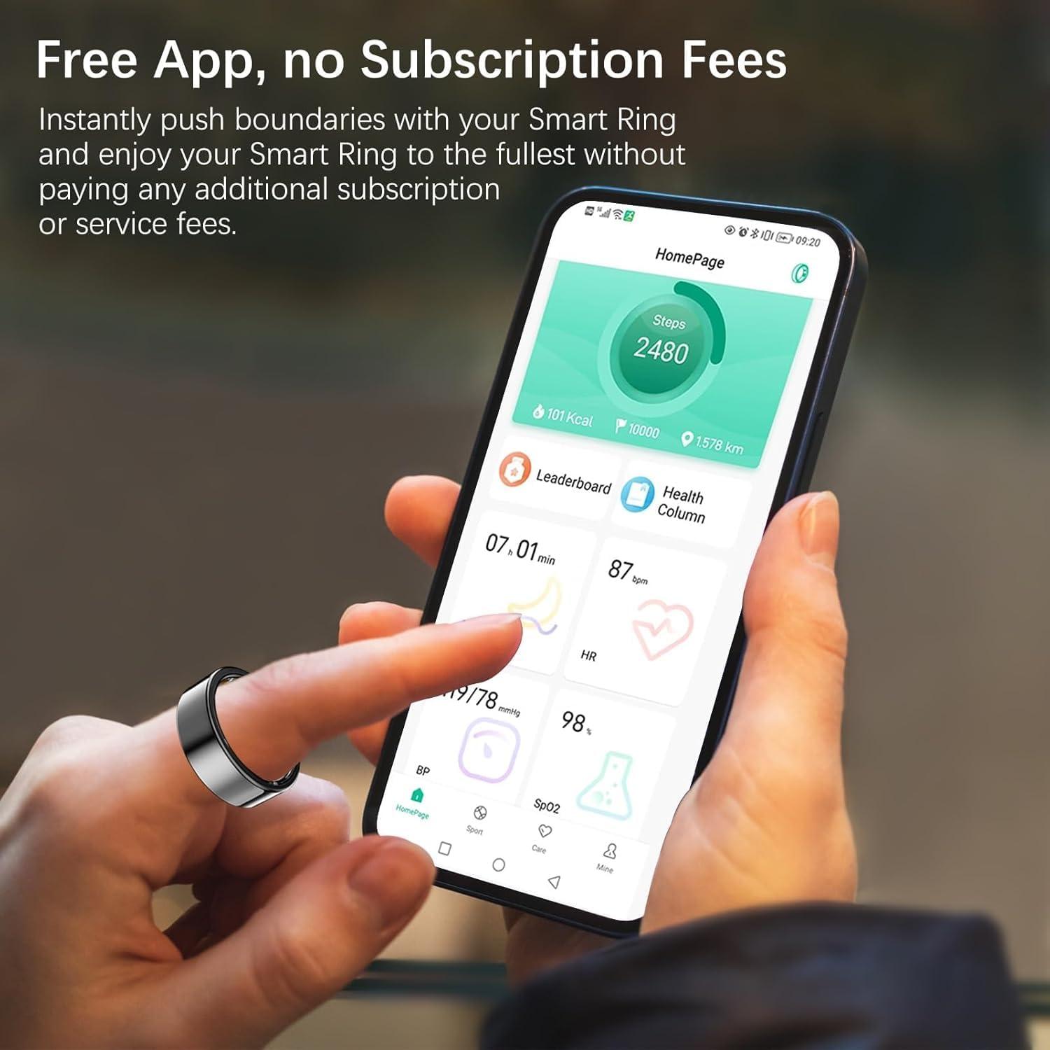 Anillo Inteligente KNGAD de Salud y Fitness Negro 6#