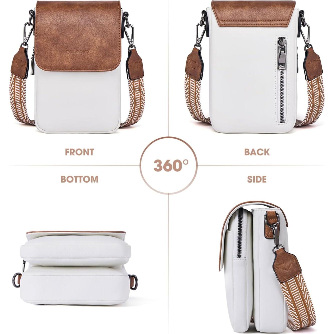 Bolso Cruzado Pequeño POIUGOYA de Cuero Vegano para Mujer