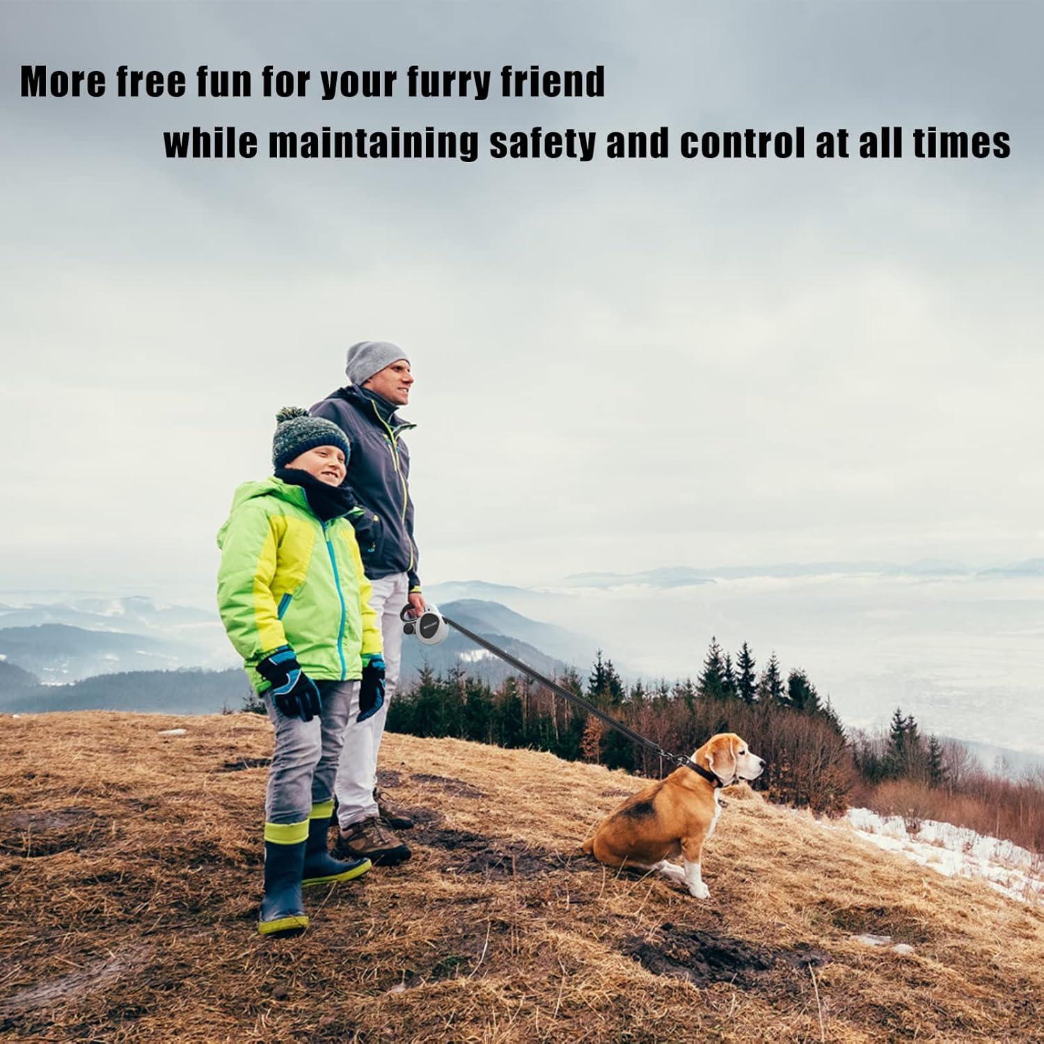 Correa Retráctil HCY&WLD 5m para Perros hasta 50kg con Dispensador