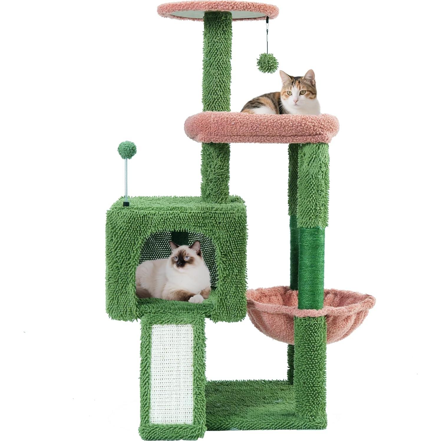 Árbol para Gatos Todo en Uno TWDEPART 95 cm Verde