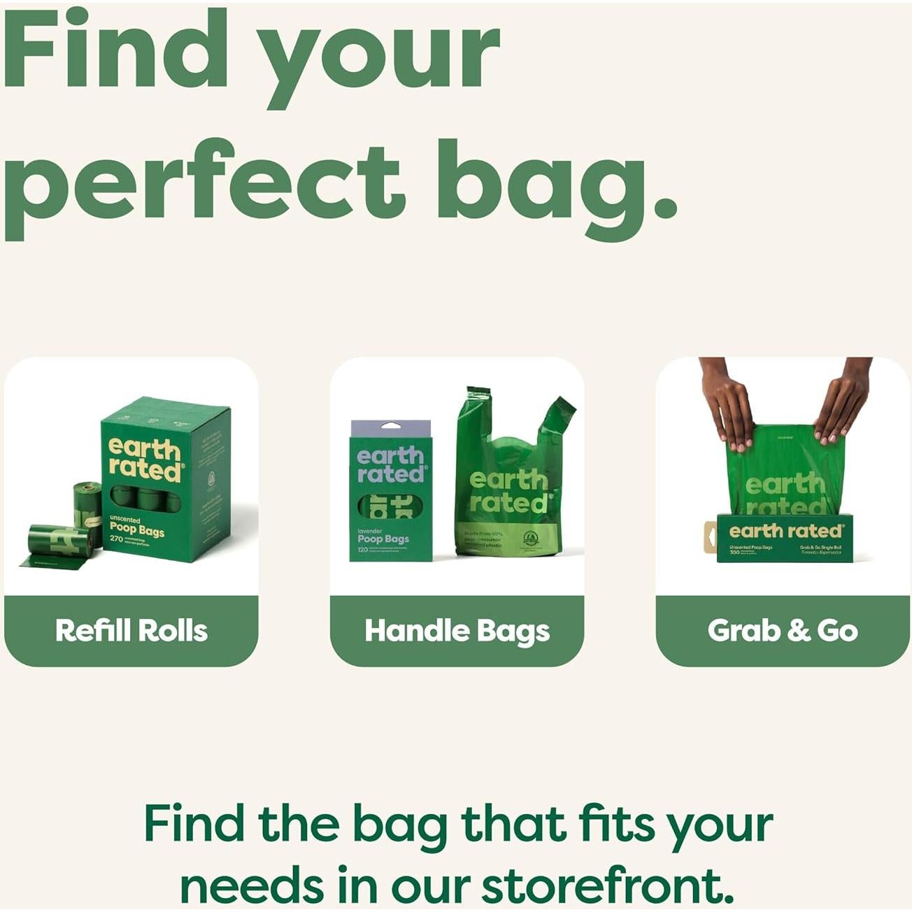 Bolsas para Excrementos de Perro Earth Rated, 120 Unidades, Extra Anchas, 100% a Prueba de Fugas