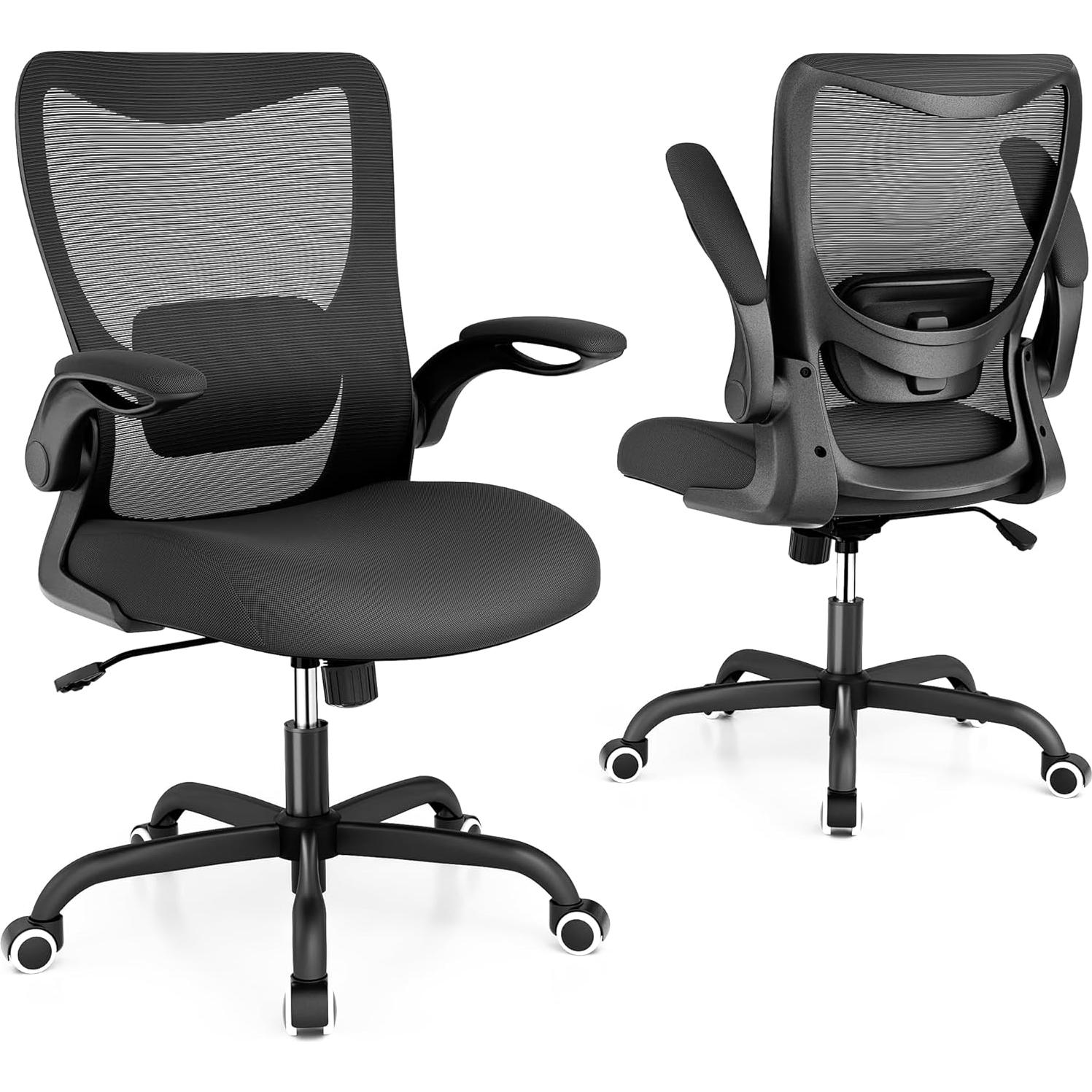 Silla de Oficina Ergonómica MUXX.STIL UMB01BK01 Negra con Soporte Lumbar