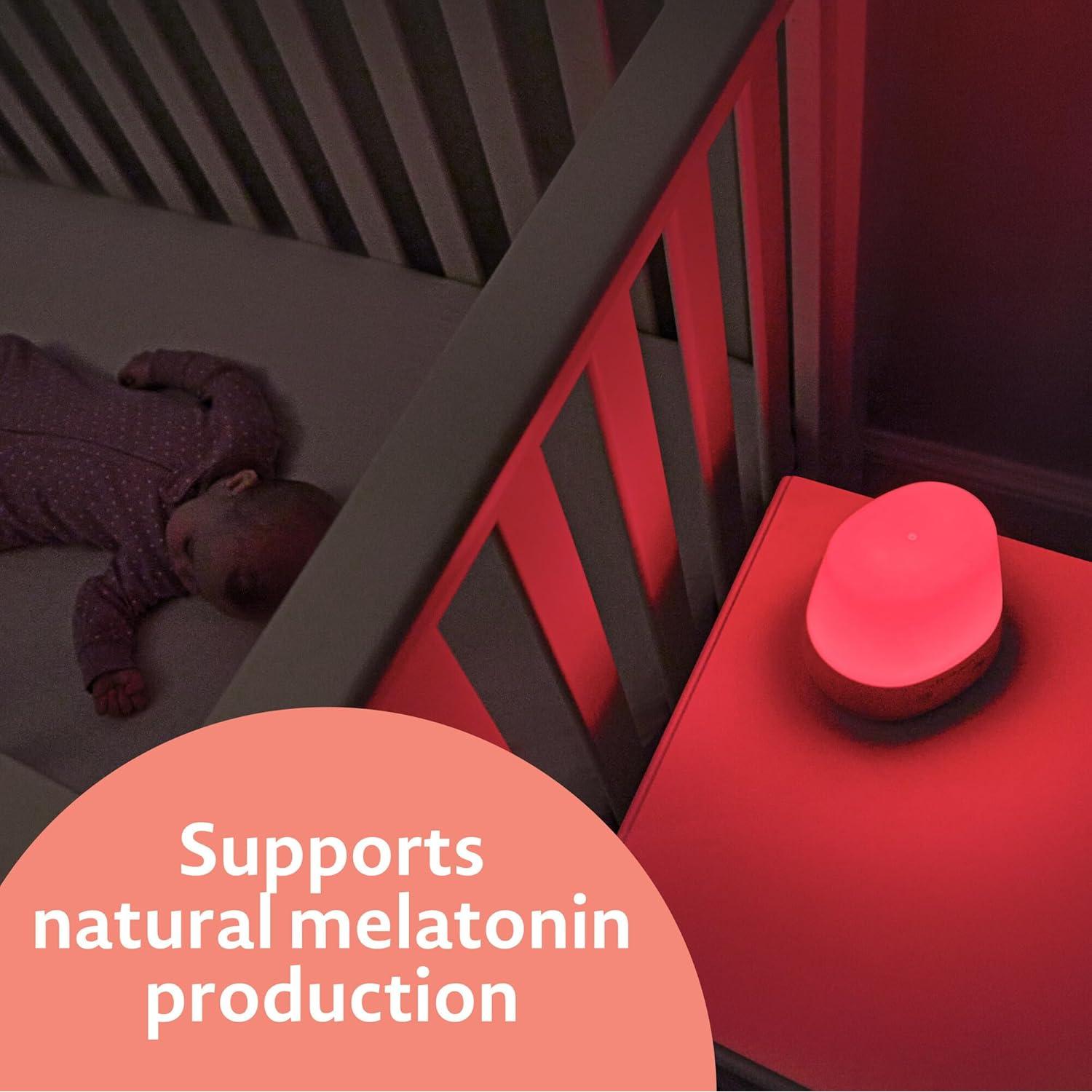 Soporte para Bebés Luz Nocturna y Máquina de Sonido Rojo