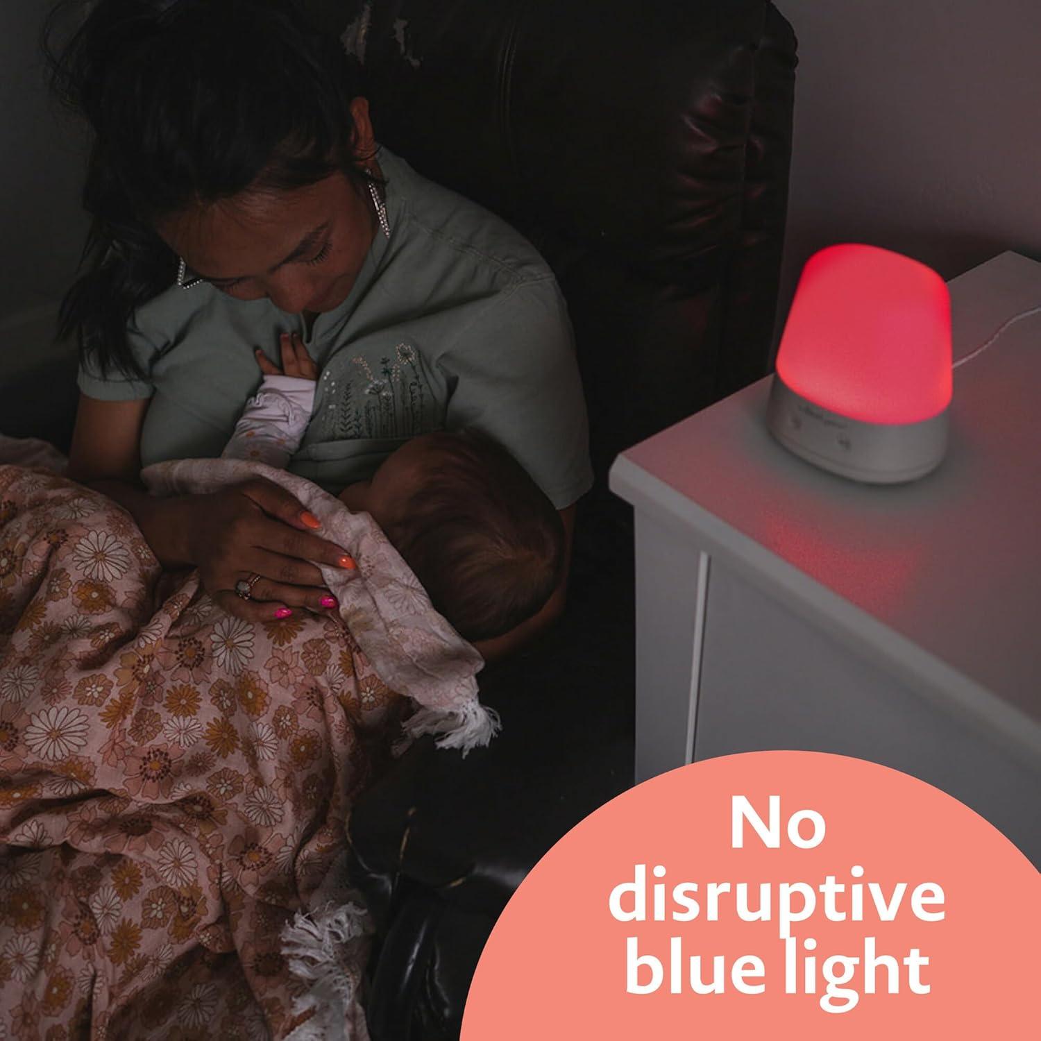 Soporte para Bebés Luz Nocturna y Máquina de Sonido Rojo