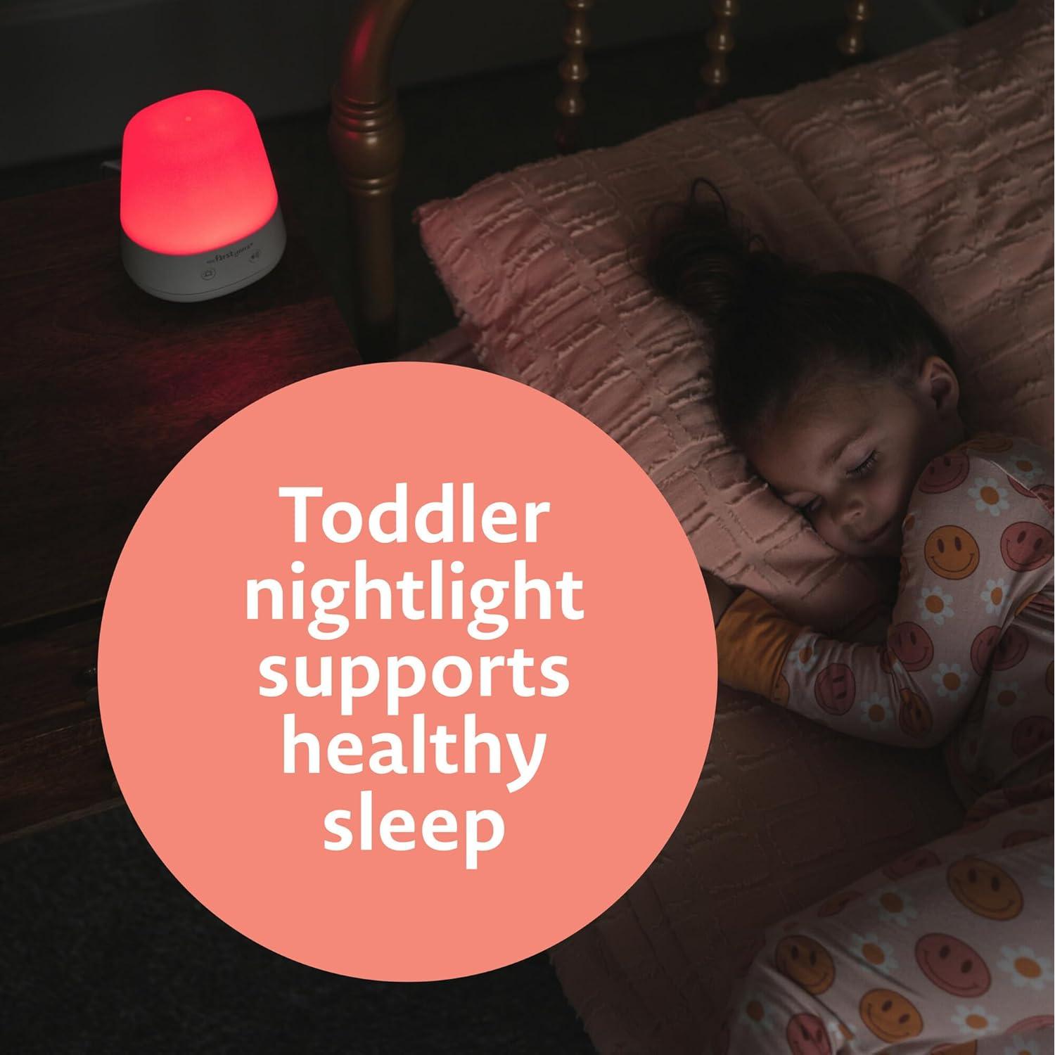 Soporte para Bebés Luz Nocturna y Máquina de Sonido Rojo