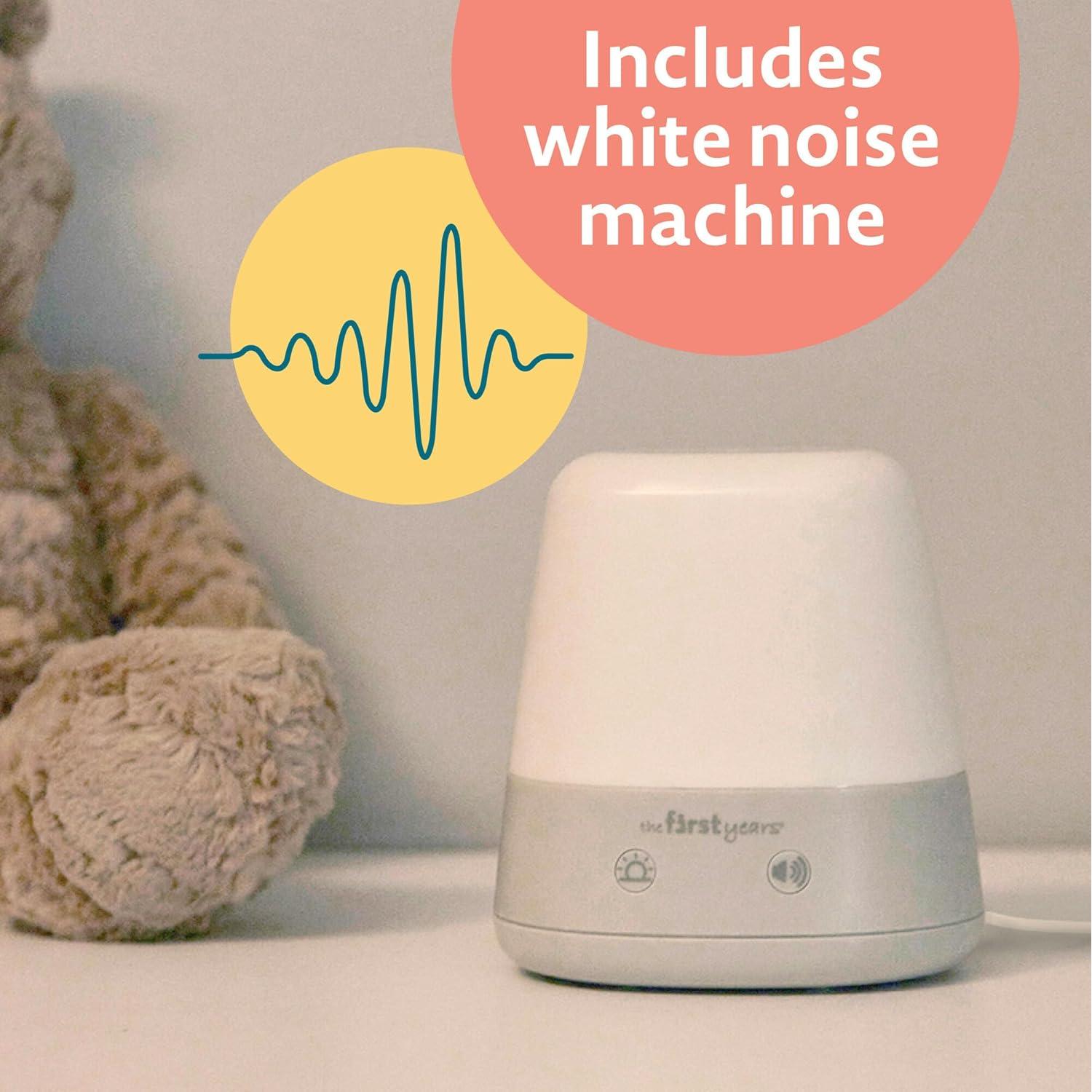 Soporte para Bebés Luz Nocturna y Máquina de Sonido Rojo