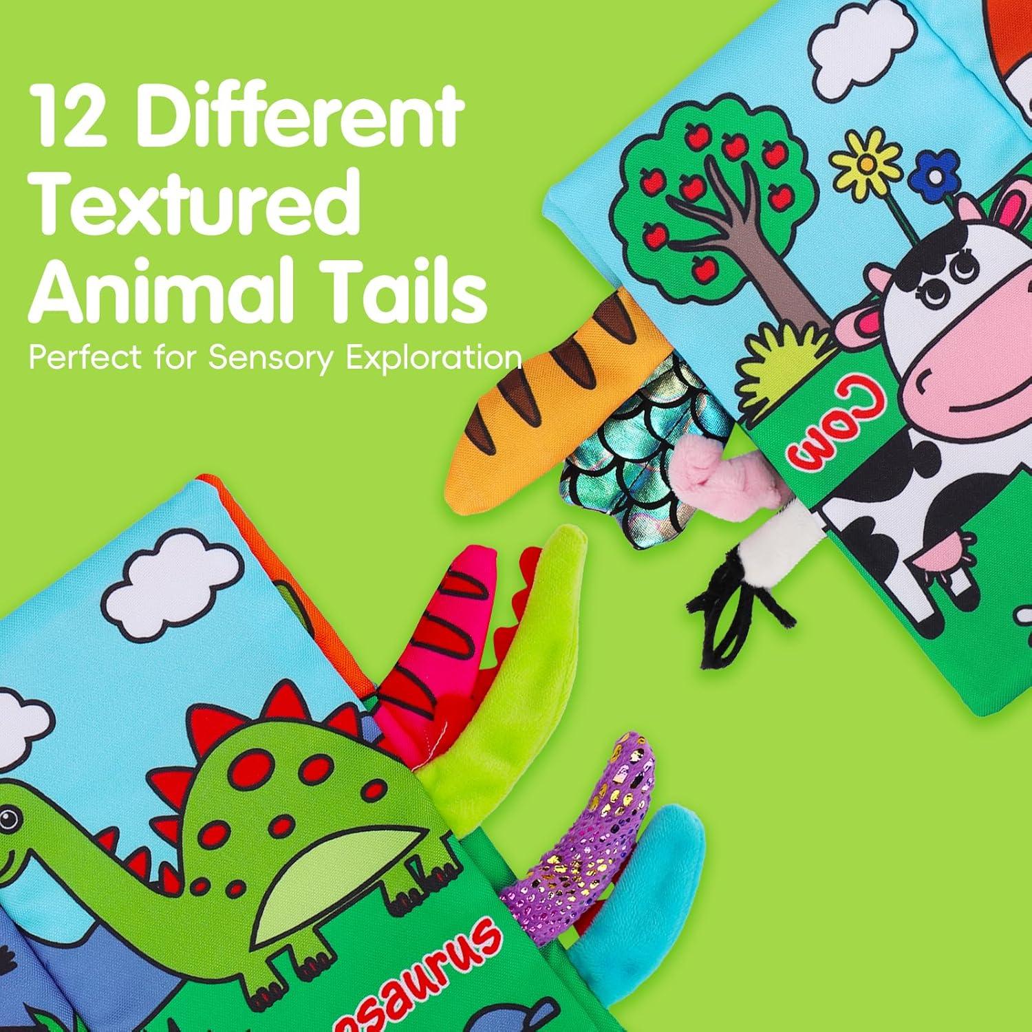 Libros de Tela Sensoriales para Bebés Thremhoo - 2 Pcs