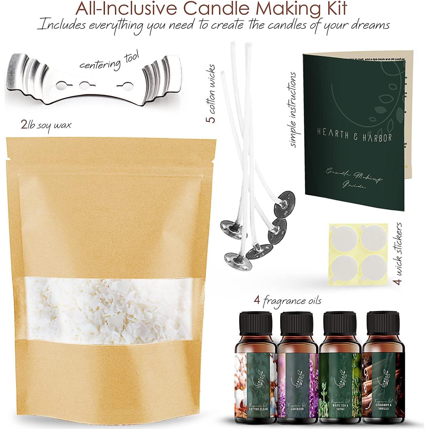 Kit de Fabricación de Velas de Soja Hearth & Harbor 0.91 kg