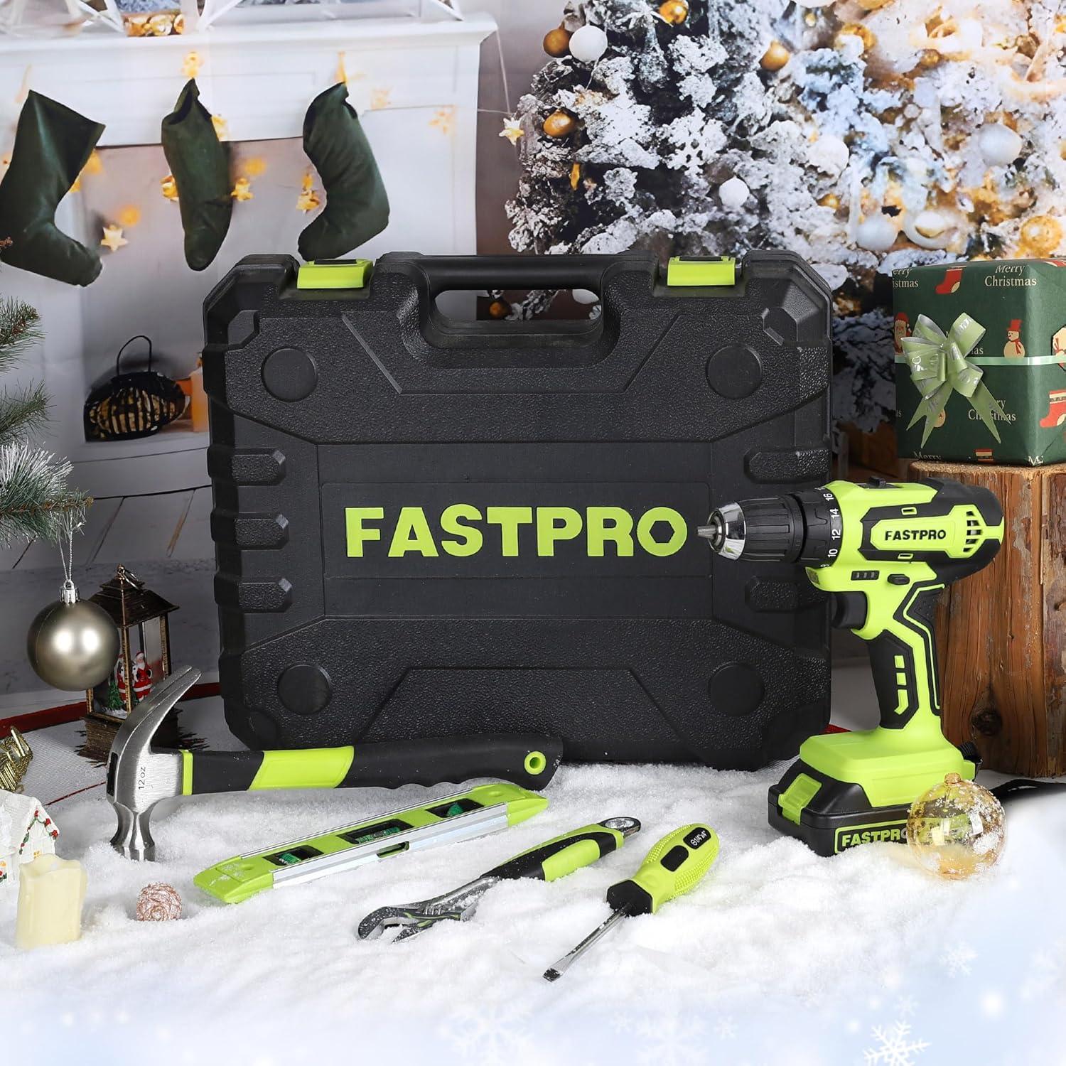 Juego de Herramientas 177 Piezas FASTPRO con Taladro 20V