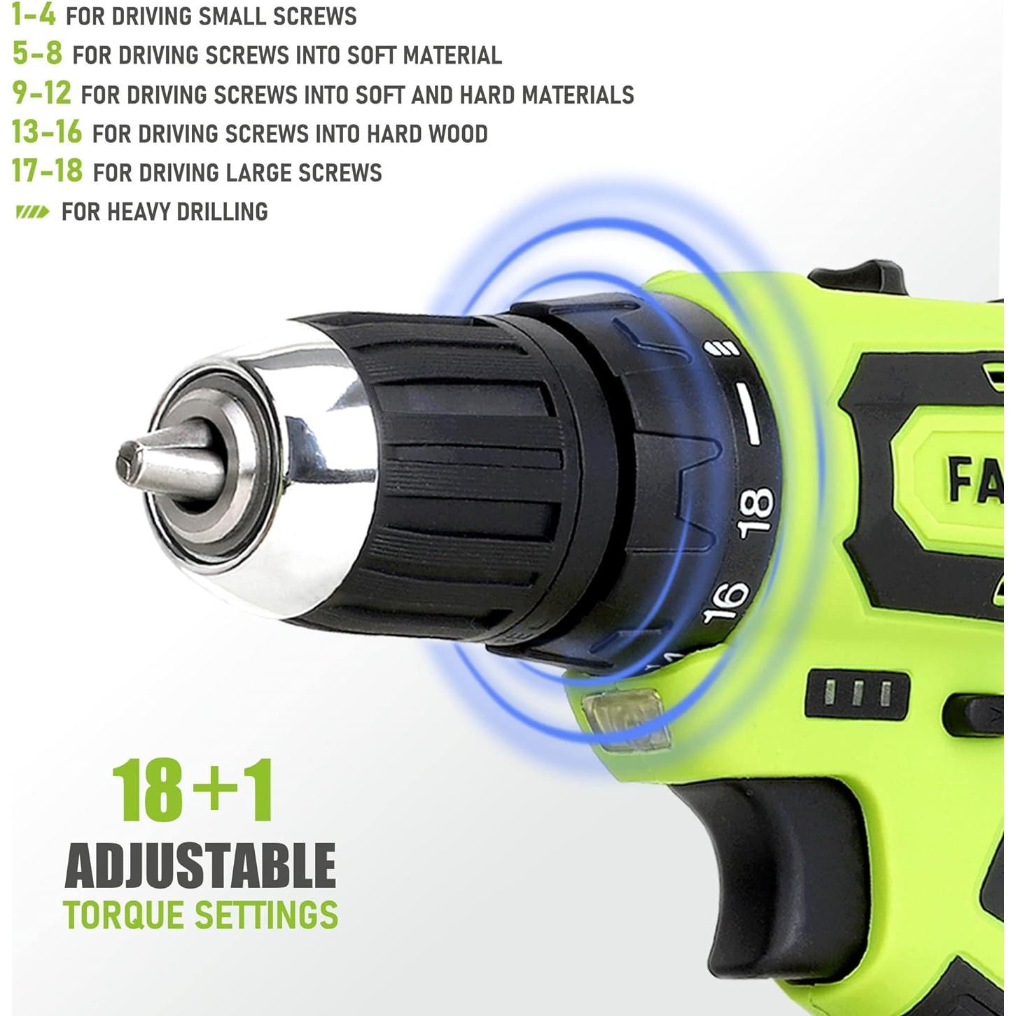 Juego de Herramientas 177 Piezas FASTPRO con Taladro 20V