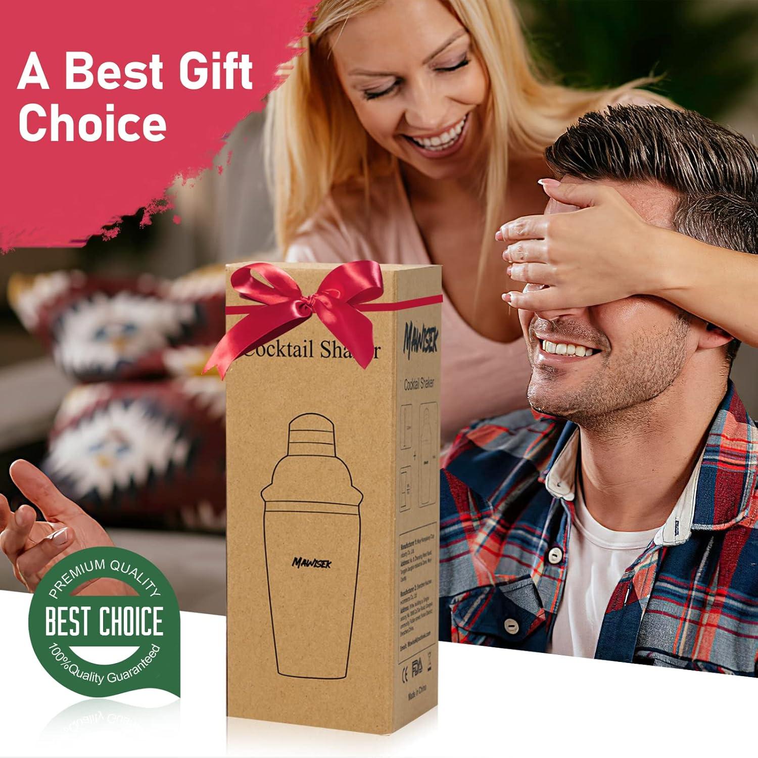 Set de Coctelera Profesional Mawisek 750ml 3 Piezas Dorado