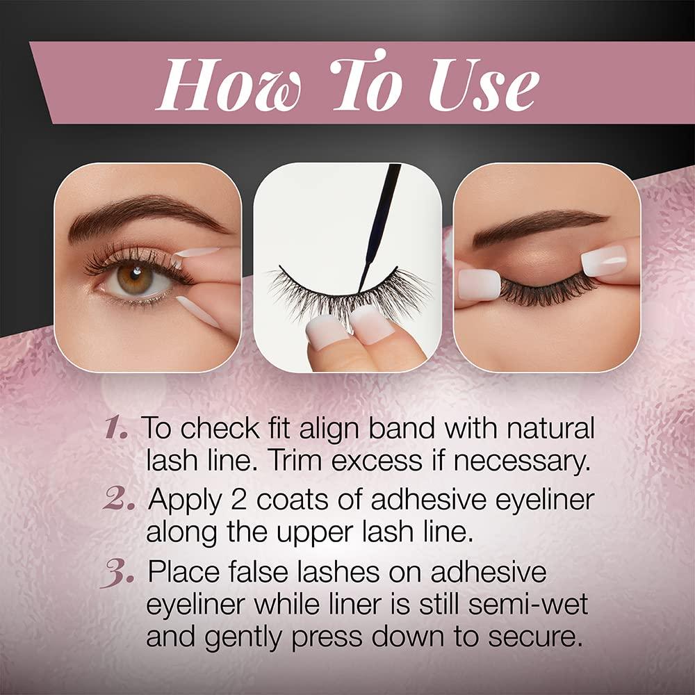 Pestañas Postizas Ardell Lash Contour 371 + Adhesivo DUO Negro