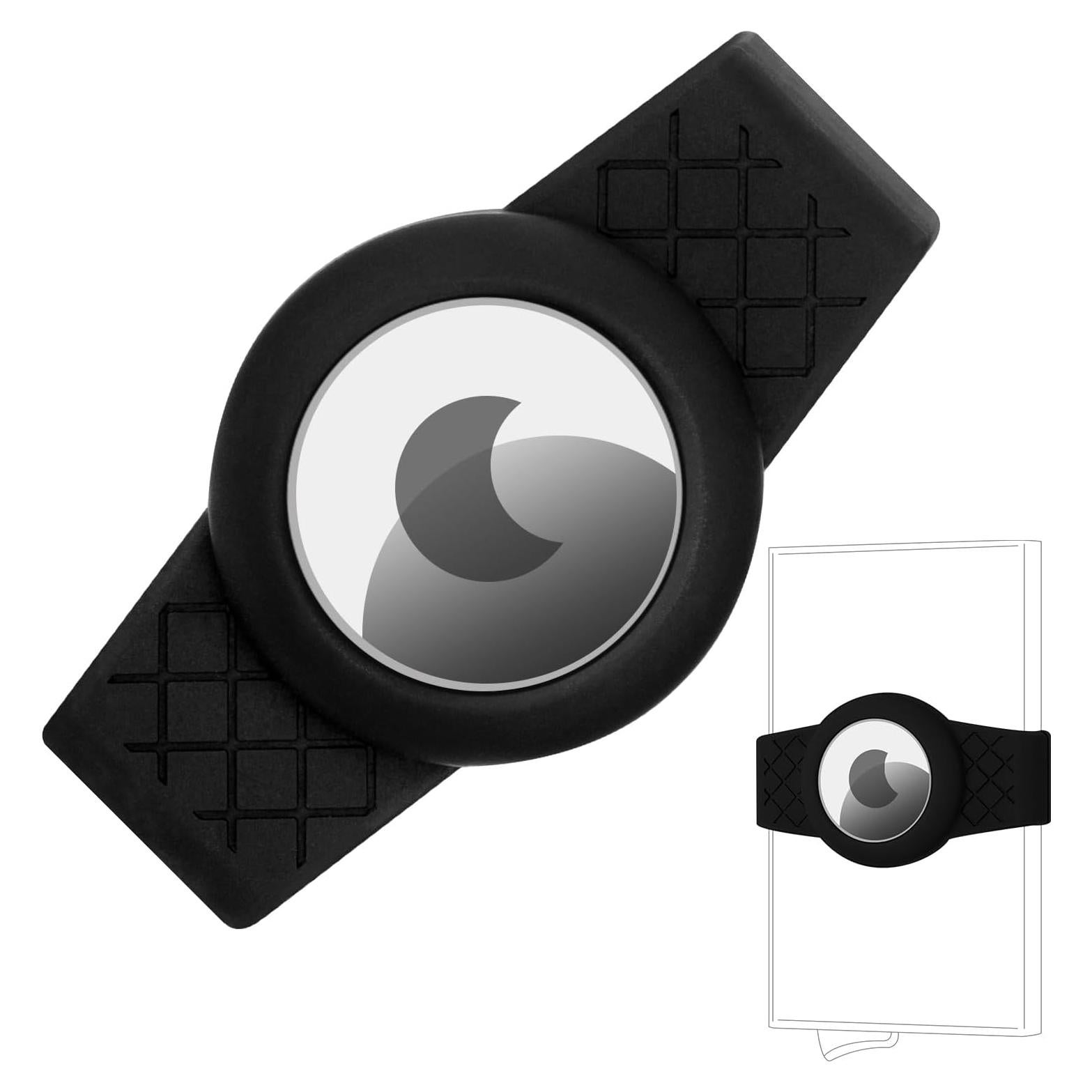 Tracking Tag Accessory for Pop Up Stealth Card Holder Wallet - Elastic Silicone Cash Strap with Tracking Tag Holder - Make Your Wallet Trackable - Patent Pending - Tracking Tag NOT Included