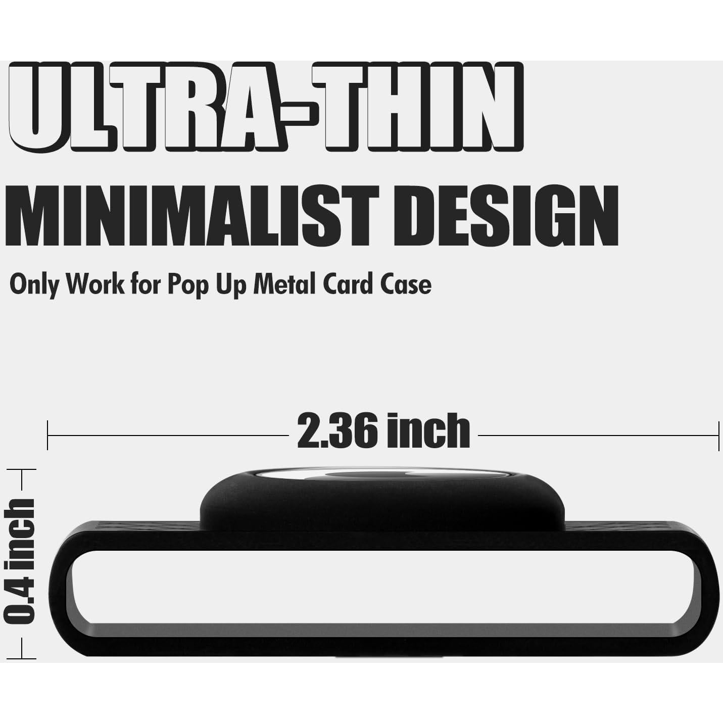 Tracking Tag Accessory for Pop Up Stealth Card Holder Wallet - Elastic Silicone Cash Strap with Tracking Tag Holder - Make Your Wallet Trackable - Patent Pending - Tracking Tag NOT Included