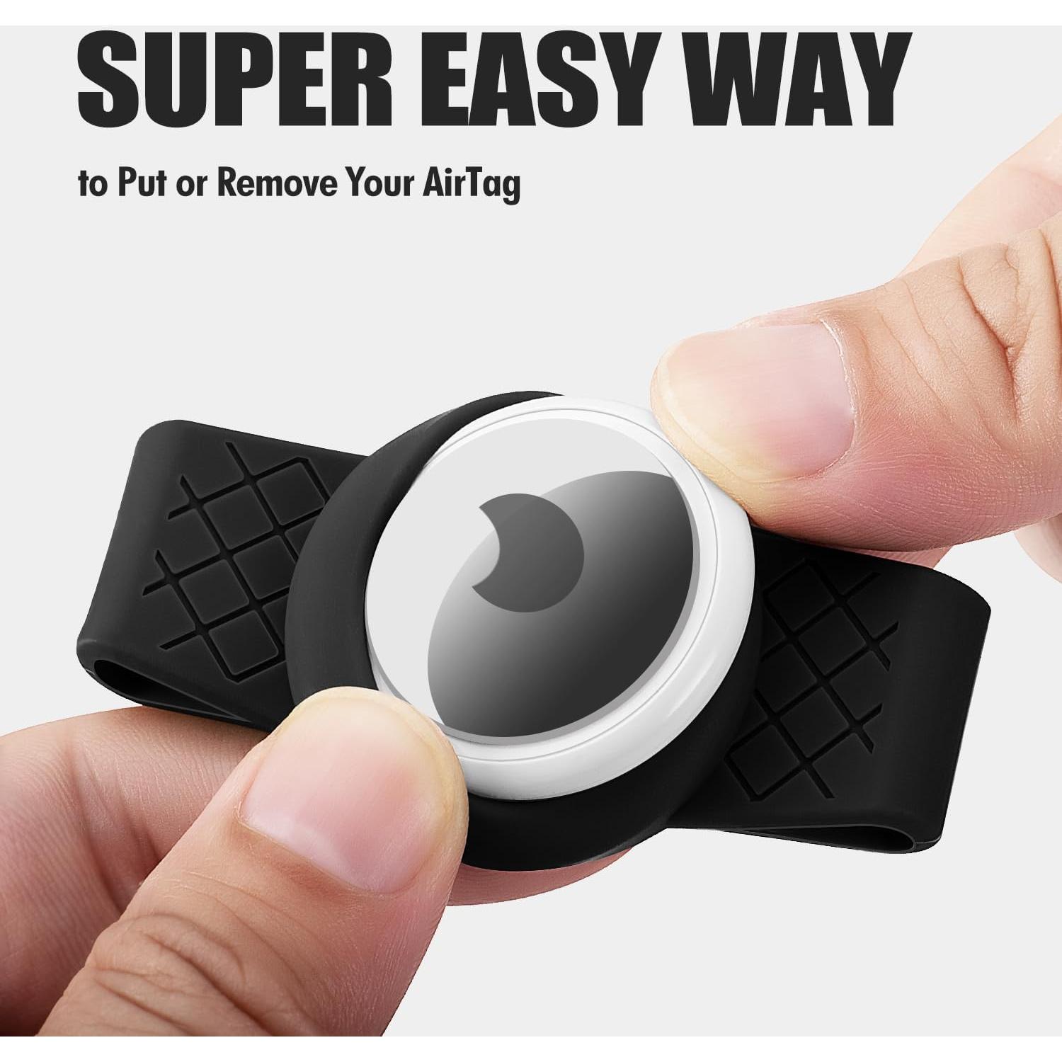 Tracking Tag Accessory for Pop Up Stealth Card Holder Wallet - Elastic Silicone Cash Strap with Tracking Tag Holder - Make Your Wallet Trackable - Patent Pending - Tracking Tag NOT Included