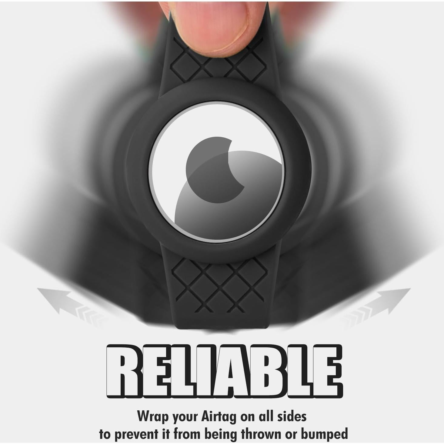 Tracking Tag Accessory for Pop Up Stealth Card Holder Wallet - Elastic Silicone Cash Strap with Tracking Tag Holder - Make Your Wallet Trackable - Patent Pending - Tracking Tag NOT Included