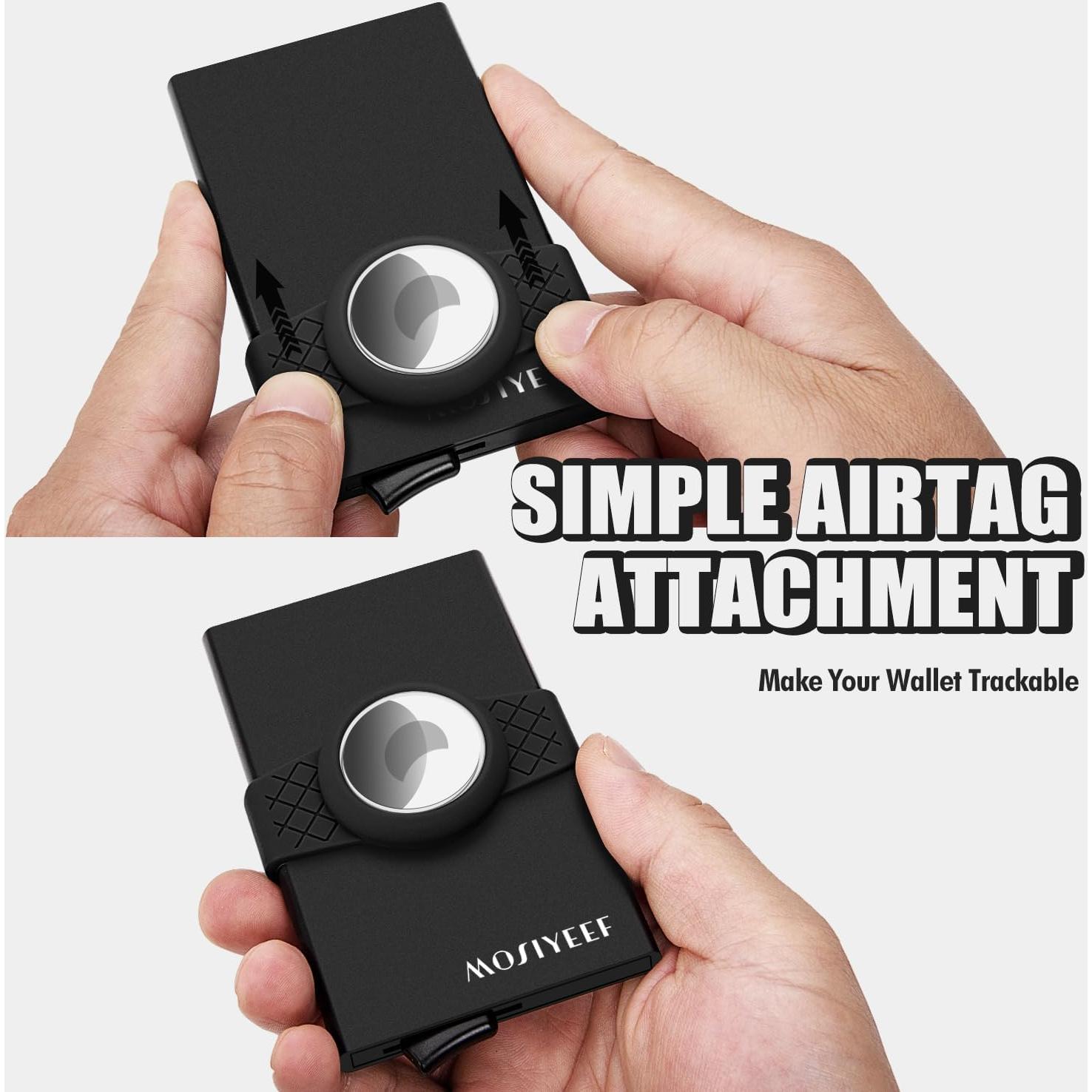 Tracking Tag Accessory for Pop Up Stealth Card Holder Wallet - Elastic Silicone Cash Strap with Tracking Tag Holder - Make Your Wallet Trackable - Patent Pending - Tracking Tag NOT Included