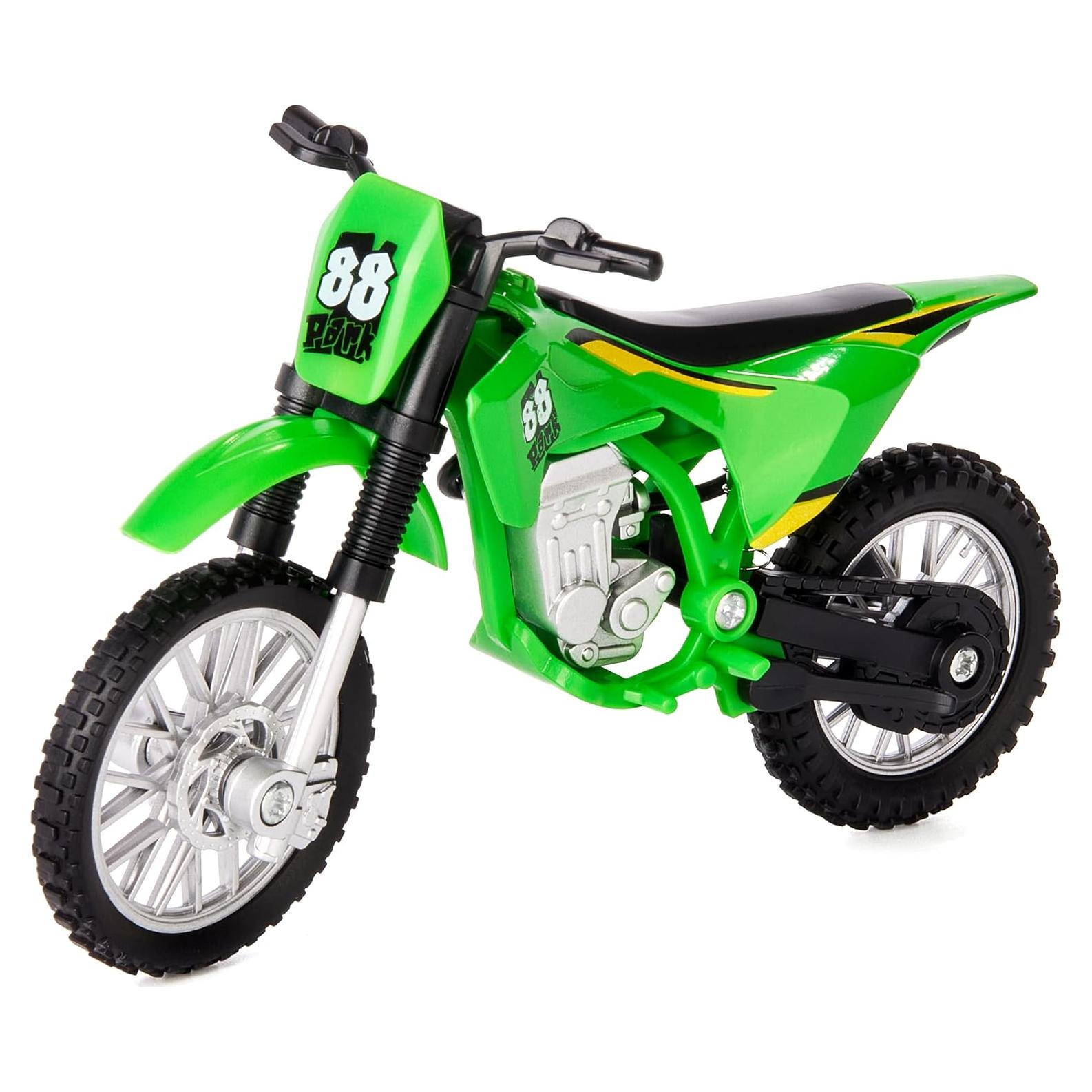 Juguete Motocicleta de Tierra Gogogomoto 1:8 Verde con Soporte