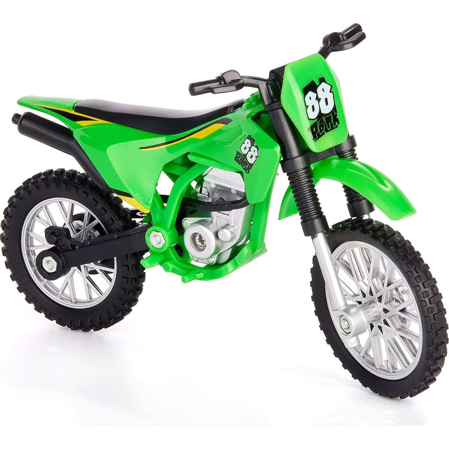 Juguete Motocicleta de Tierra Gogogomoto 1:8 Verde con Soporte