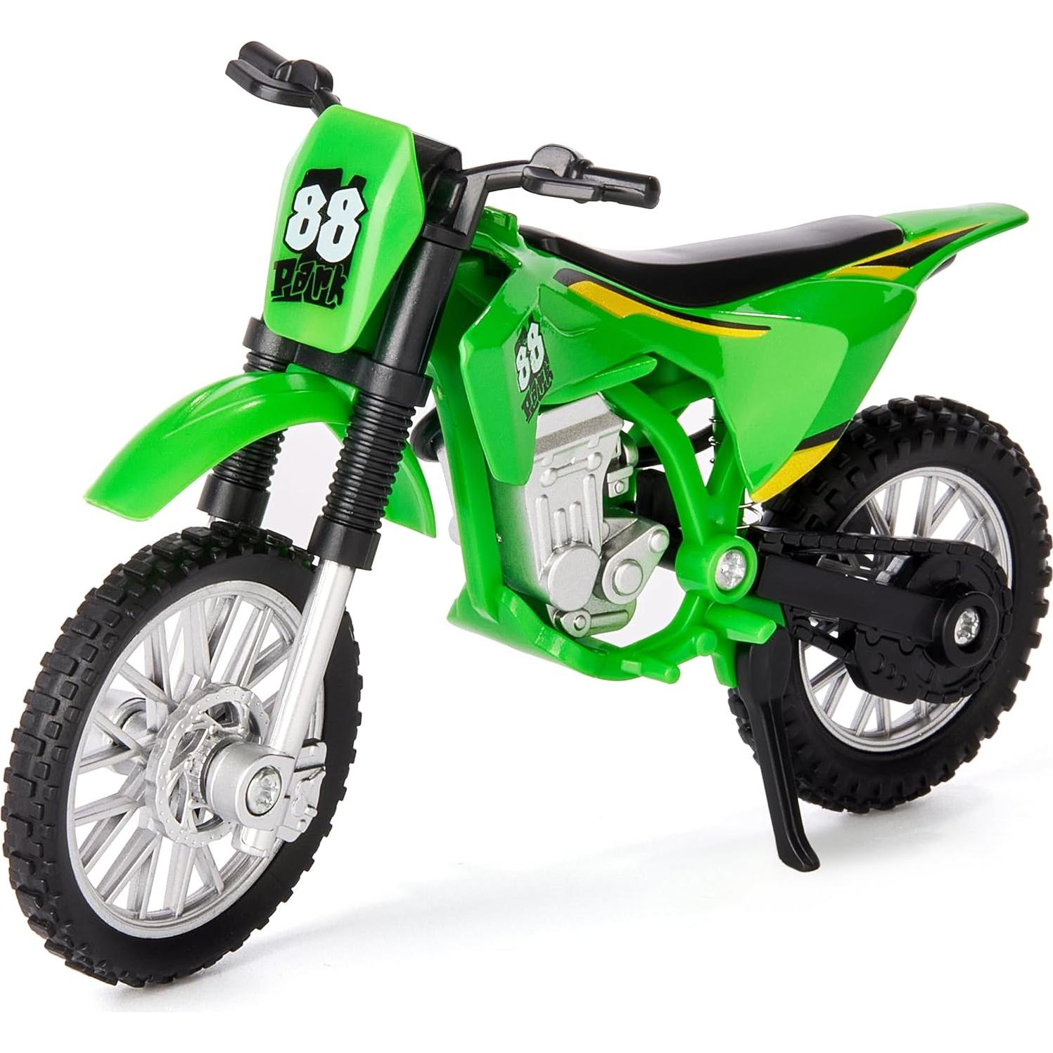 Juguete Motocicleta de Tierra Gogogomoto 1:8 Verde con Soporte