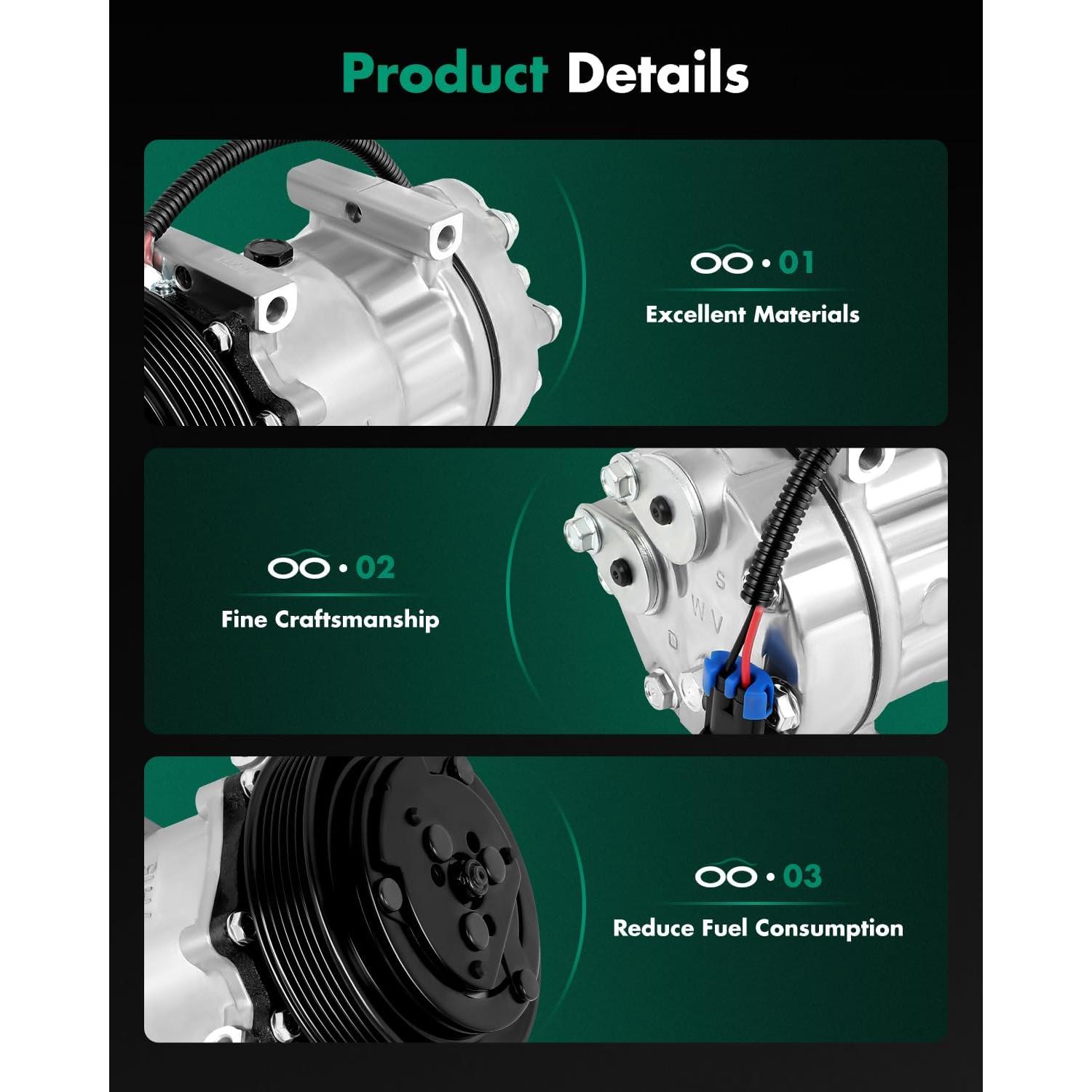 Compresor de Aire Acondicionado SCITOO para Volvo VNL VNM VT 2008