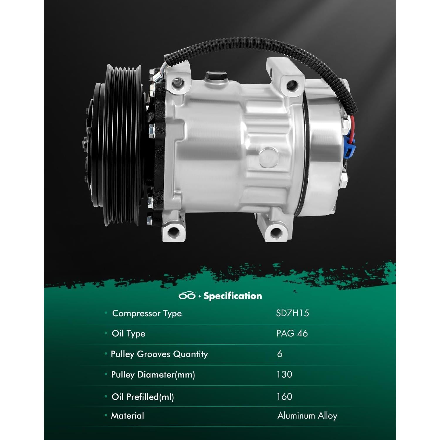 Compresor de Aire Acondicionado SCITOO para Volvo VNL VNM VT 2008