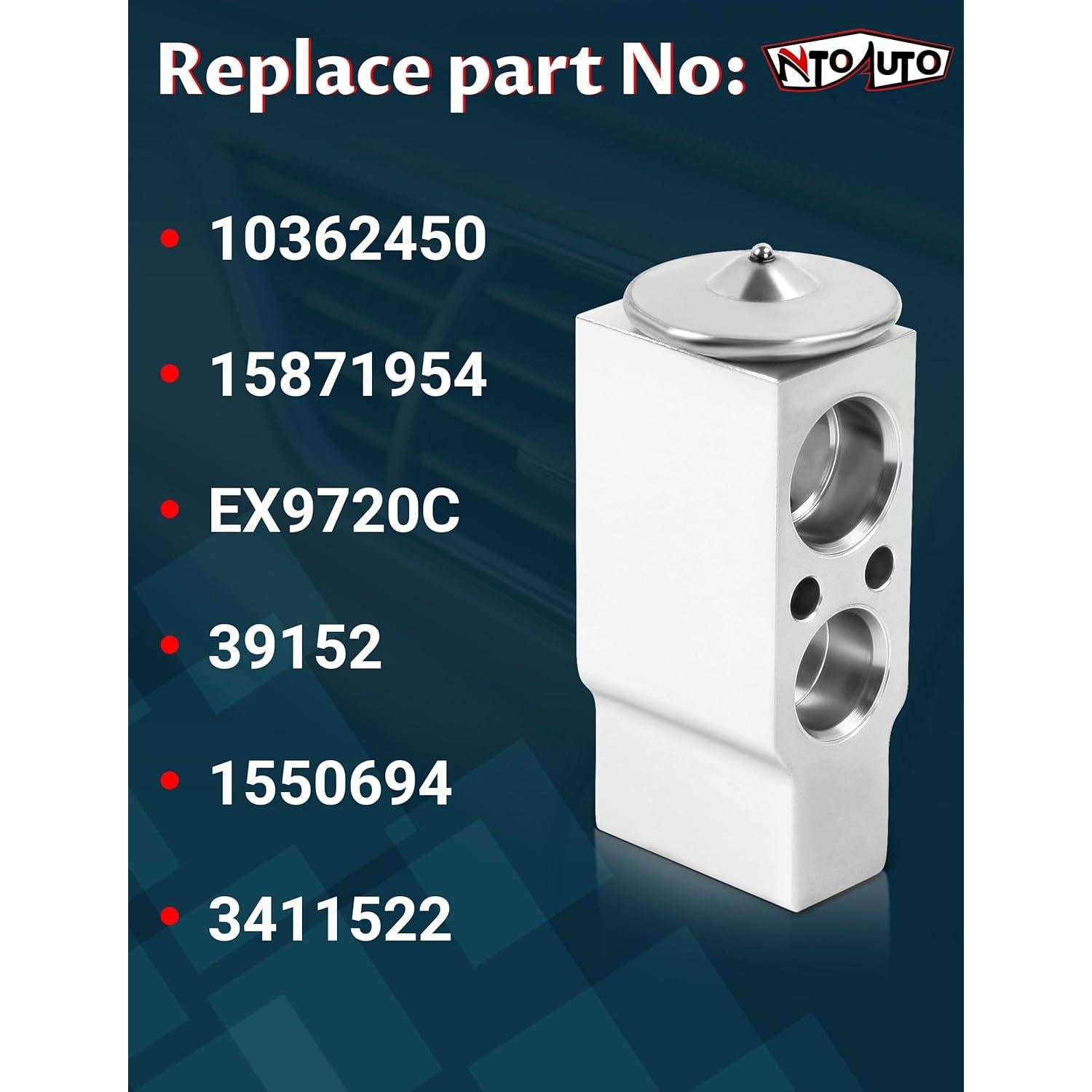 Válvula de Expansión A/C Ntoauto 9720C para Buick, Chevrolet, Pontiac, Saturn