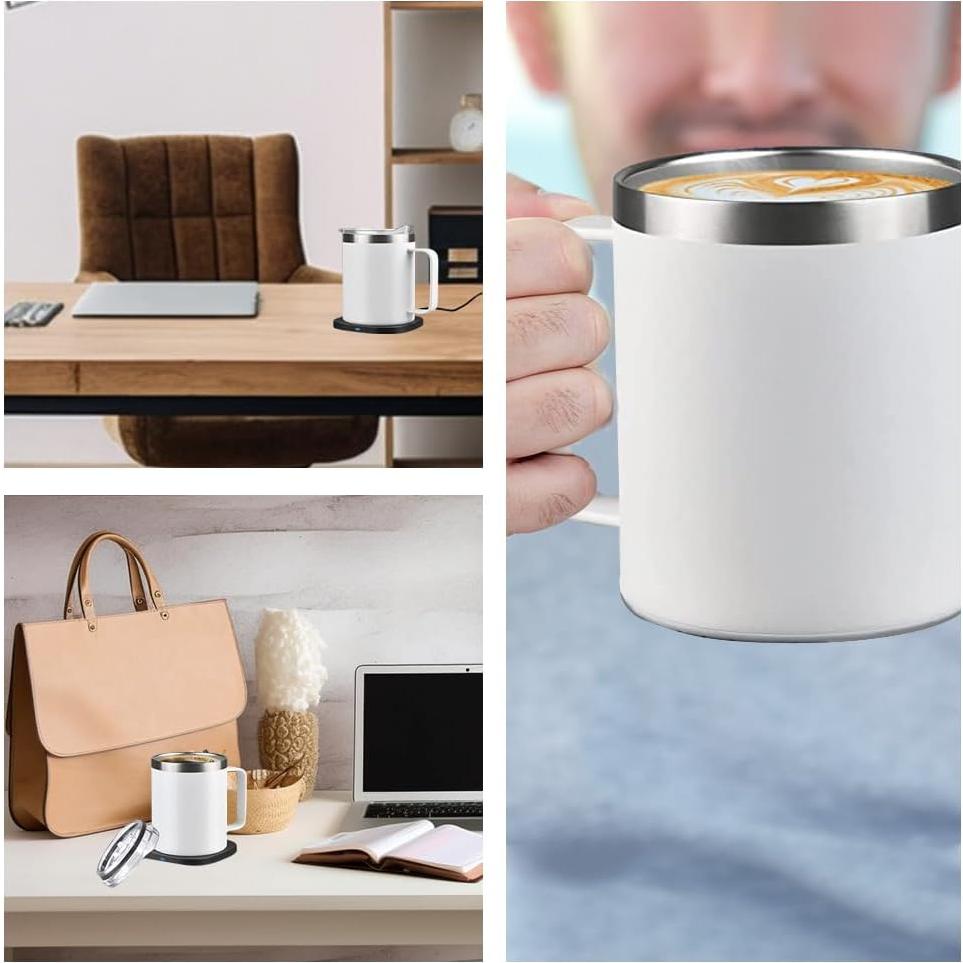 Juego de Taza Calentador Inteligente WOOLALA 11oz Acero Inoxidable