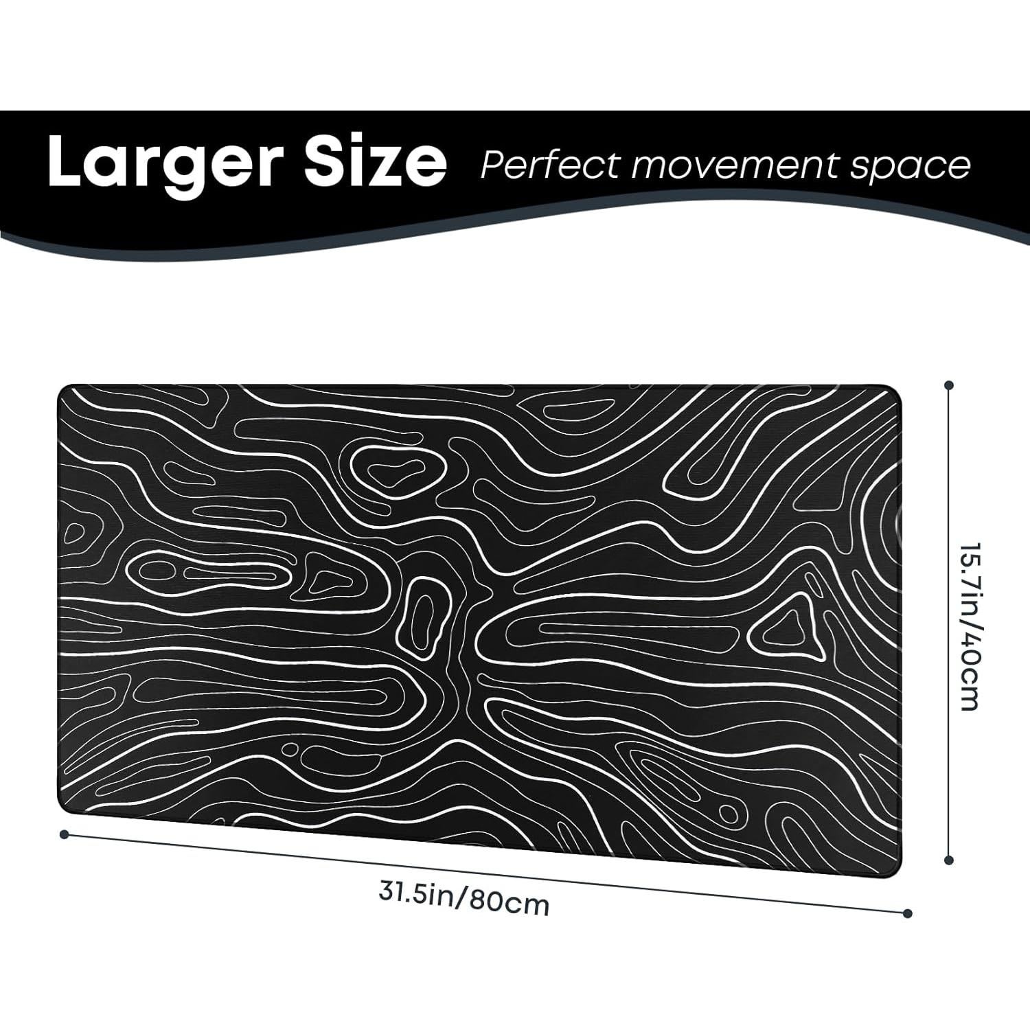 Alfombrilla de Ratón XXL KMLVILE Topográfica 80x40 cm Antideslizante