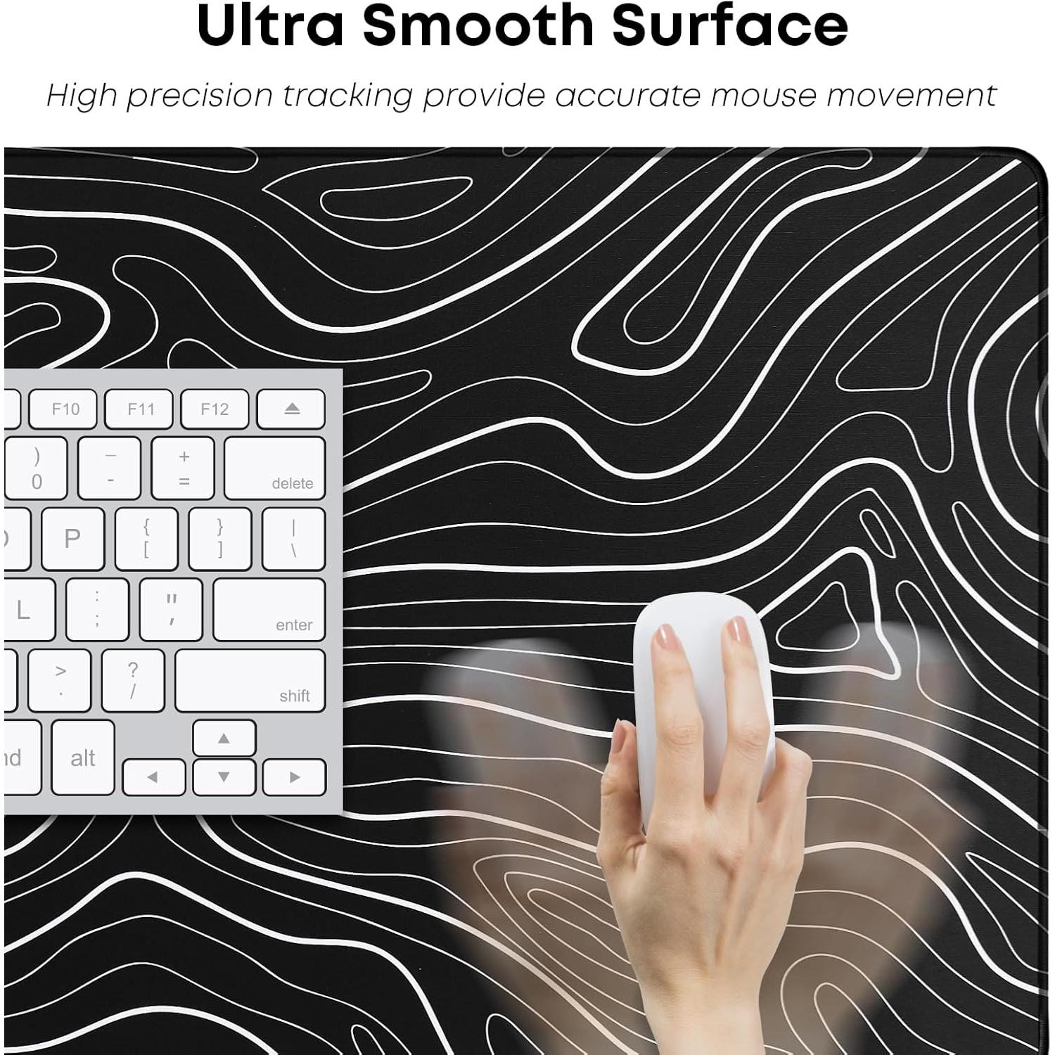 Alfombrilla de Ratón XXL KMLVILE Topográfica 80x40 cm Antideslizante