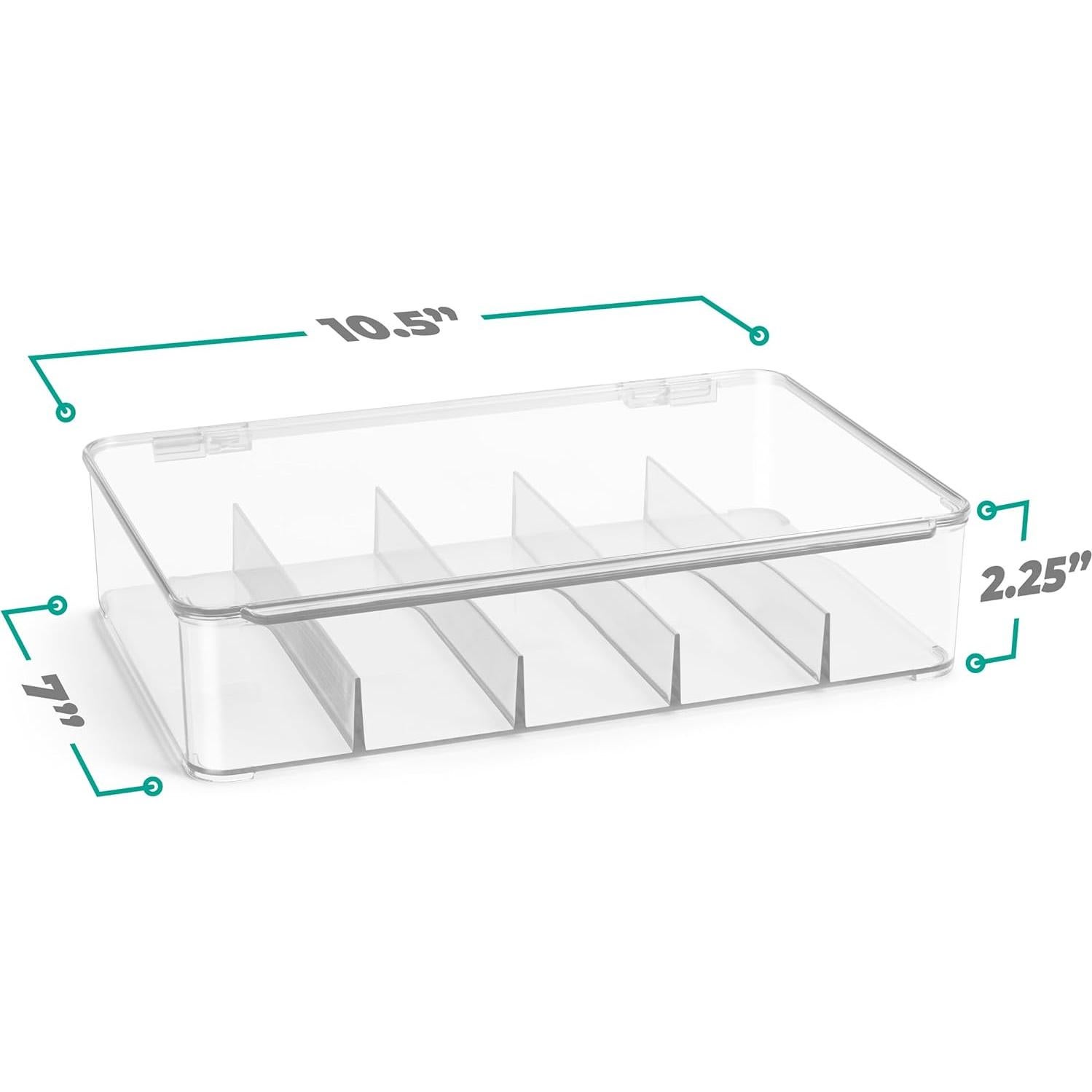 Organizador de Cables Transparente Sorbus - 2 Paquetes con 5 Divisores